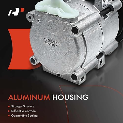 Miniatura 4 de A-Premium Compresor de aire acondicionado con embrague compatible con Ford F-150 2002-2003, F-250 F-350 F-450 F-550 Super Duty, 4.6L 5.4L 6.8L