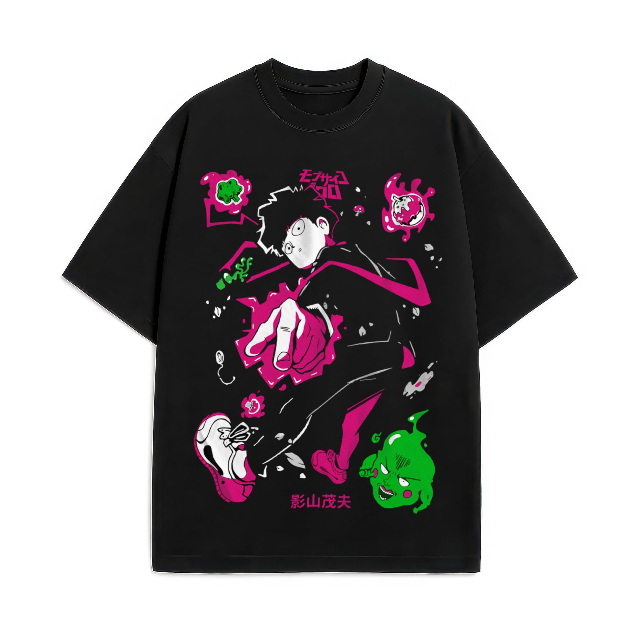 Anime Psycho I Oversized T-Shirt for Men & Women, 220 GSM Drop Shoulder Anime T-Shirt