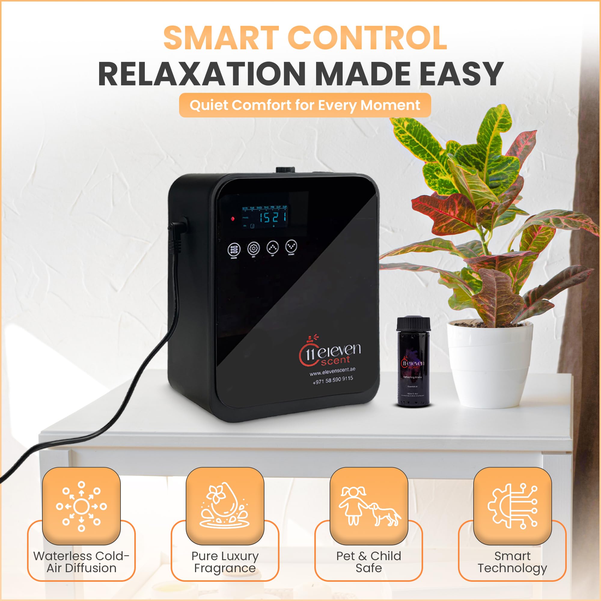 Eleven Scent QT Oil Fragrance Diffuser (White): Buy Online at Best Price in  UAE - Amazon.ae