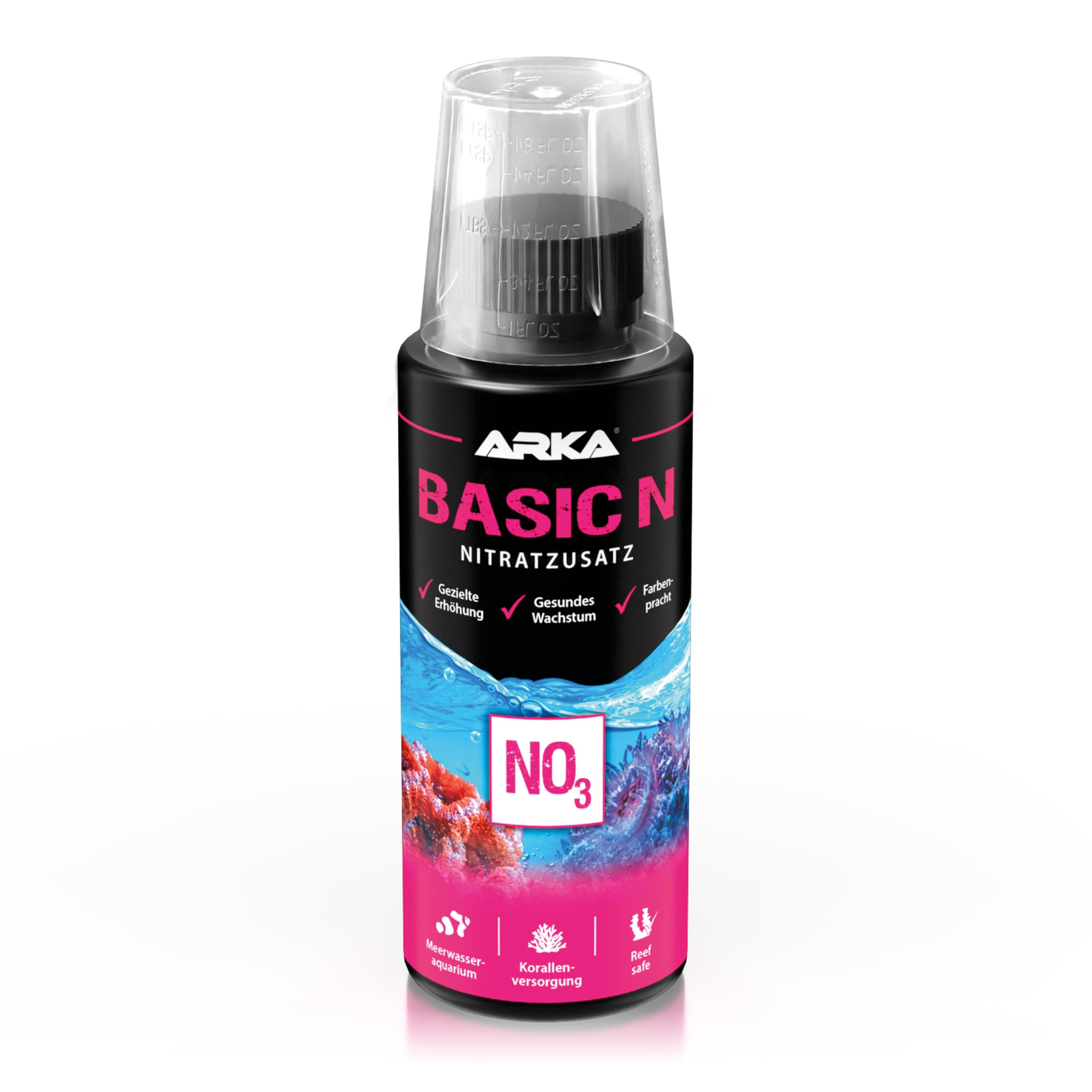 Nitrat Meerwasseraquarium 118 ml – Nitrat-Zusatz zur gezielten NO3-Erhöhung – für stabile Nährstoffwerte & gesundes Korallenwachstum – ARKA Basic N