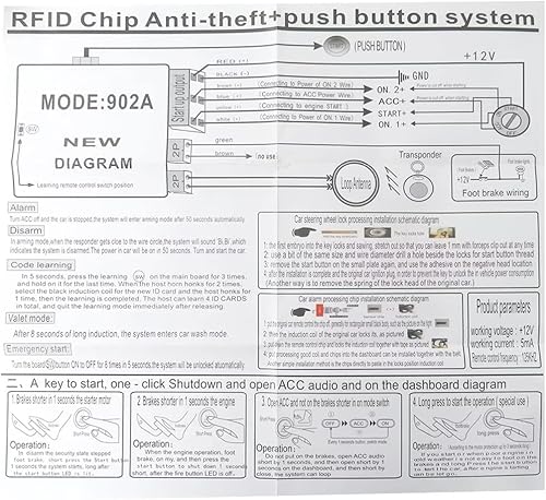 Miniatura 7 de Arrancador automático del interruptor del motor de encendido del botón de encendido del motor de 12V del coche