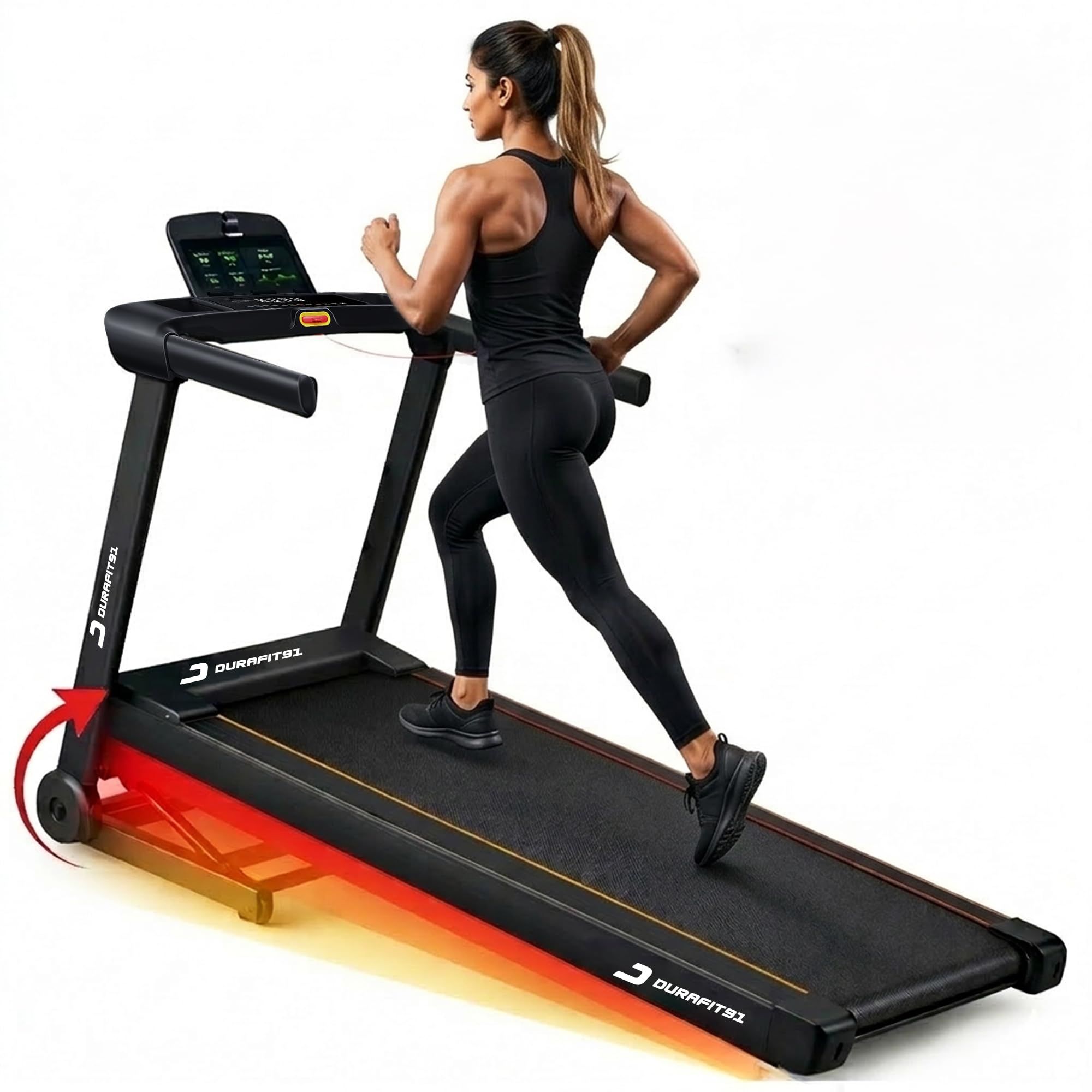 Durafit91™ Ace Pro 4.5 HP Peak BLDC Motorized Treadmill,20 Level Auto Incline,Home Cardio,16 Km/Hr Max Speed,120 Kg Max User Weight,Free Installation Assistance