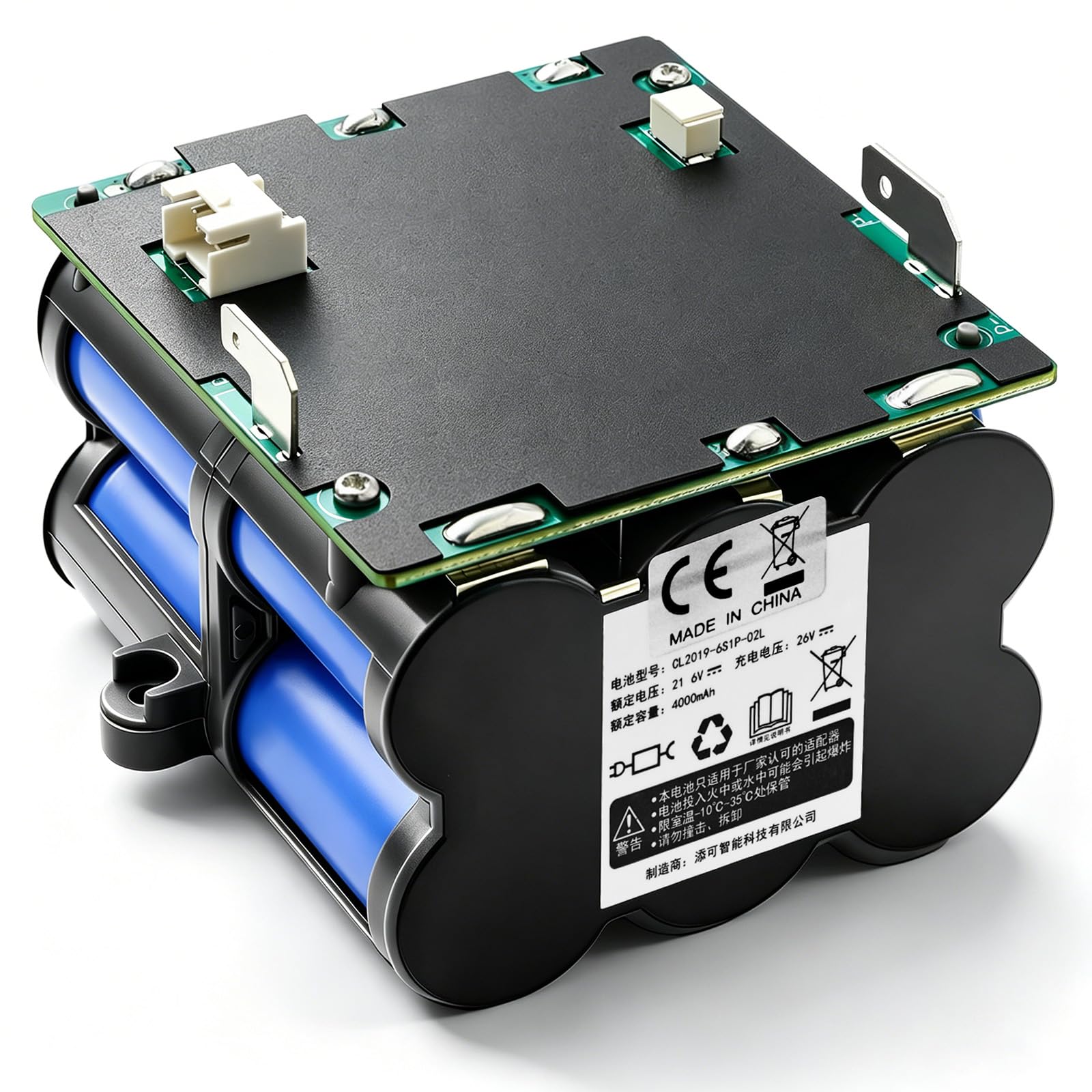4000mAh Battery Replacement for Tineco S5 PRO 2 Floor ONE S5 iFloor S5 Breeze Wet and Dry Vacuum Cleaner 21.6V