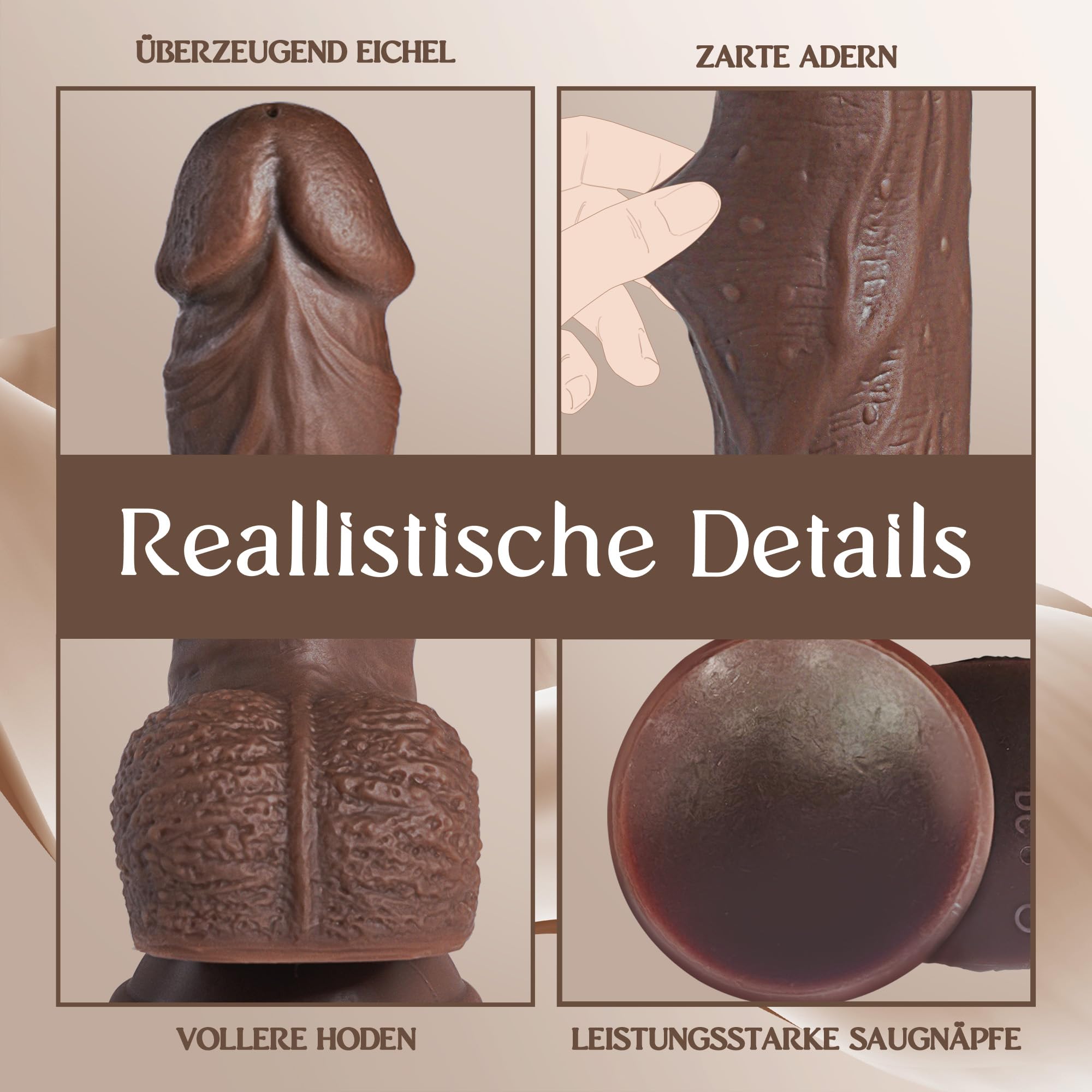 Dildo Realistico Doppi Anale Sex Toys Massaggiatore Impermeabile Adatto Massager all'Eserciz ZC Guijie-QYBT-IT-40-3 rilassante quotidiano a casa-E22