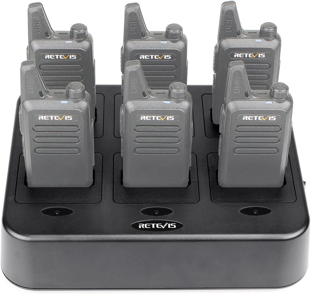 Retevis RT22 Six-Way Charger Multi Unit Charger for Retevis RT22 RT22S RB19 Walkie Talkie and Battery (1 Pack) : Electronics