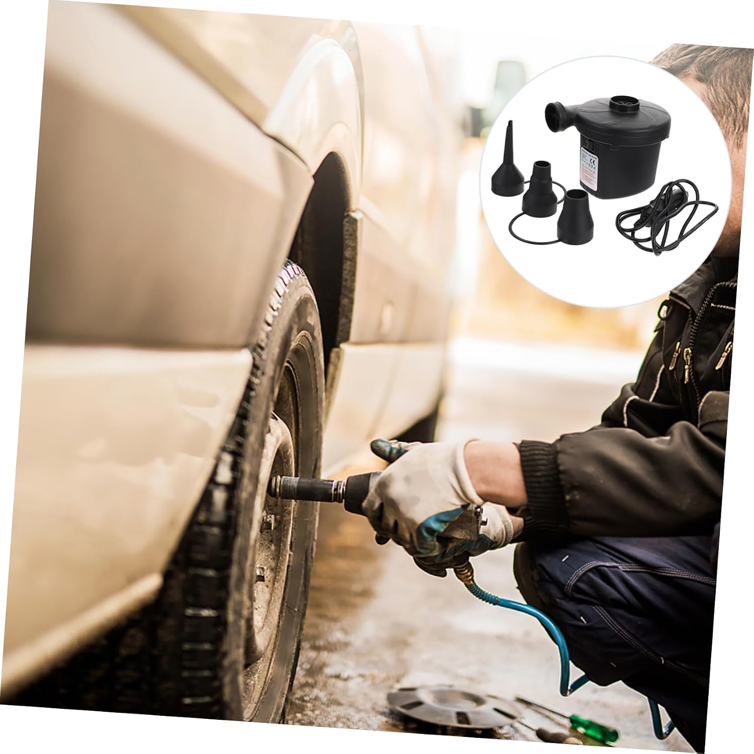Luxshiny Air Pump for Home and Vehicle Compact Inflator for Tires and Inflatable Items Durable Material Easy to Use for Travel and Outdoor Activities