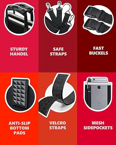 Miniatura 7 de Organizador de maletero de automóvil con bolsa térmica portátil a prueba de fugas, 3 compartimentos organizadores de automóvil plegables y