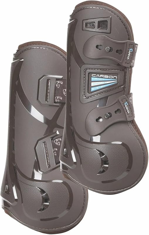 Bota de Tendão para Cavalos com Proteção em TPU ARMA Carbon Shires – Tamanho Full, Preta, 227 g