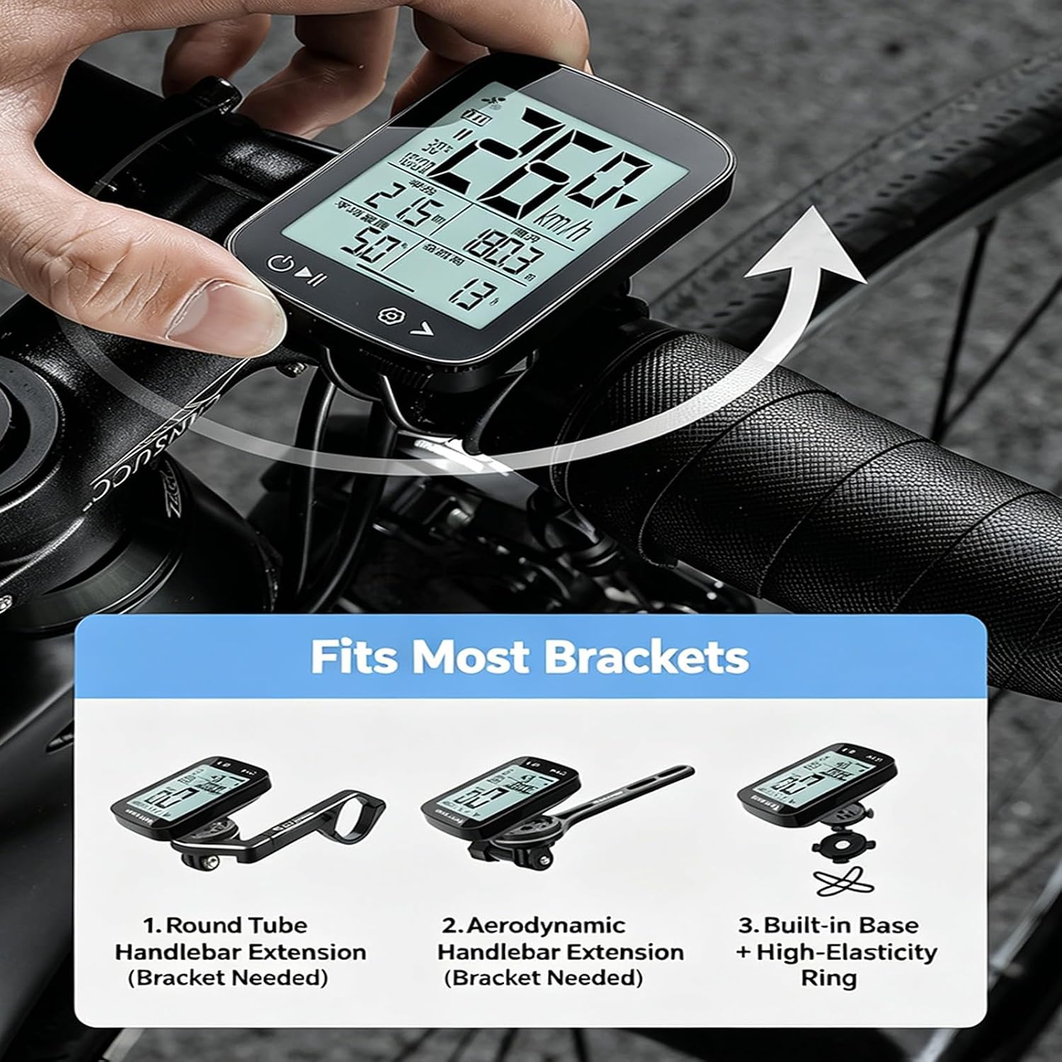 Multifunctional Road Bike Computer Speedometer Waterproofed Trackers Cycling Computer Bicycles Stopwatch