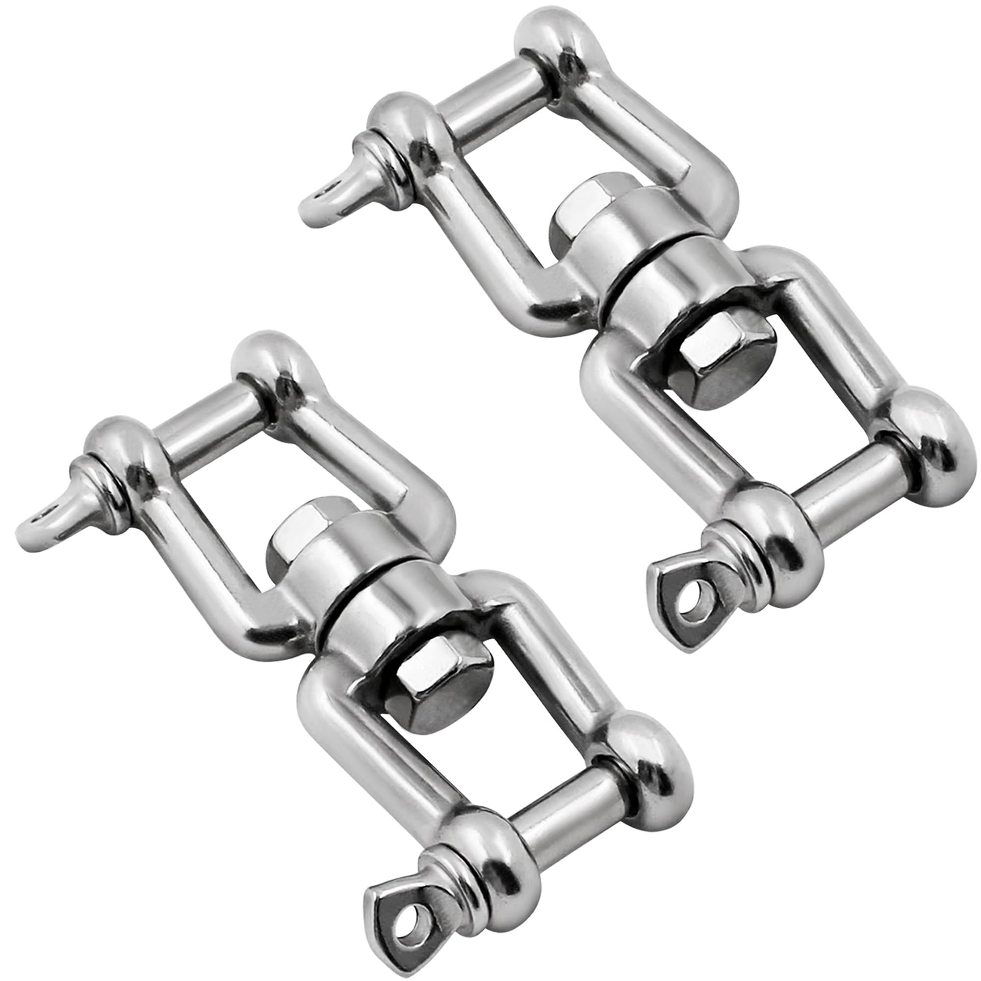 MEMUME Boat Anchor Swivel Shackle 1/4 inch 5/16 inch 3/8 inch 1/2 inch (4 Size) Jaw - Jaw Anchor China Swivel Connector 316 Stainless Steel Marine