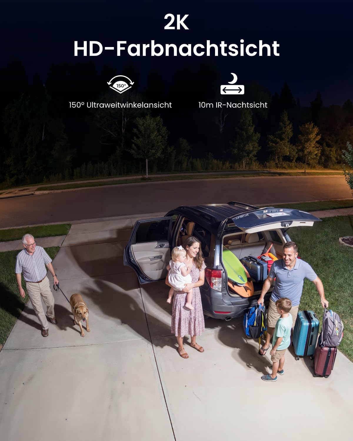 Reolink 2K Kabellose Flutlicht Kamera Akku, SolarEase, Farbnachtsicht | Überwachungskamera Aussen Solar mit 150°Ansicht &1000 lm Licht, KI-Erkennung, 2,4/5 GHz Wi-Fi 6, IP66, Solar Floodlight Cam