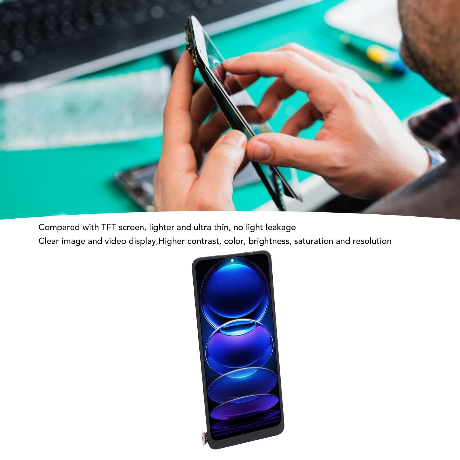 Taux de rafraîchissement du kit 120Hz de Remplacement d'écran d'affichage de numériseur d'écran Tactile d'affichage à Cristaux liquides