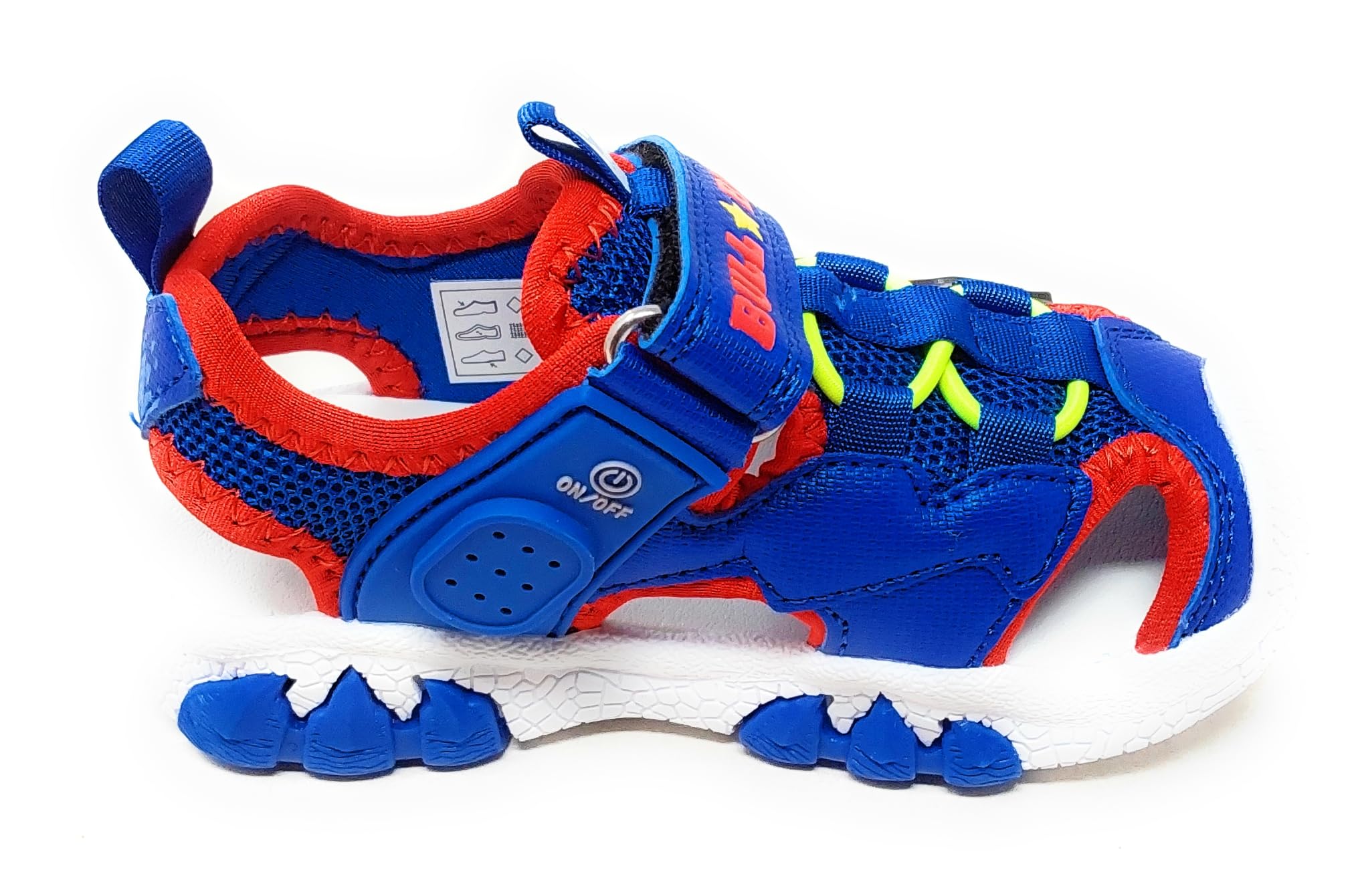 Bull Boys Sandali Sportivi per Bambini con audio Dinosauro T-Rex,Blu Royal,Strappo,Modello DNCR5190