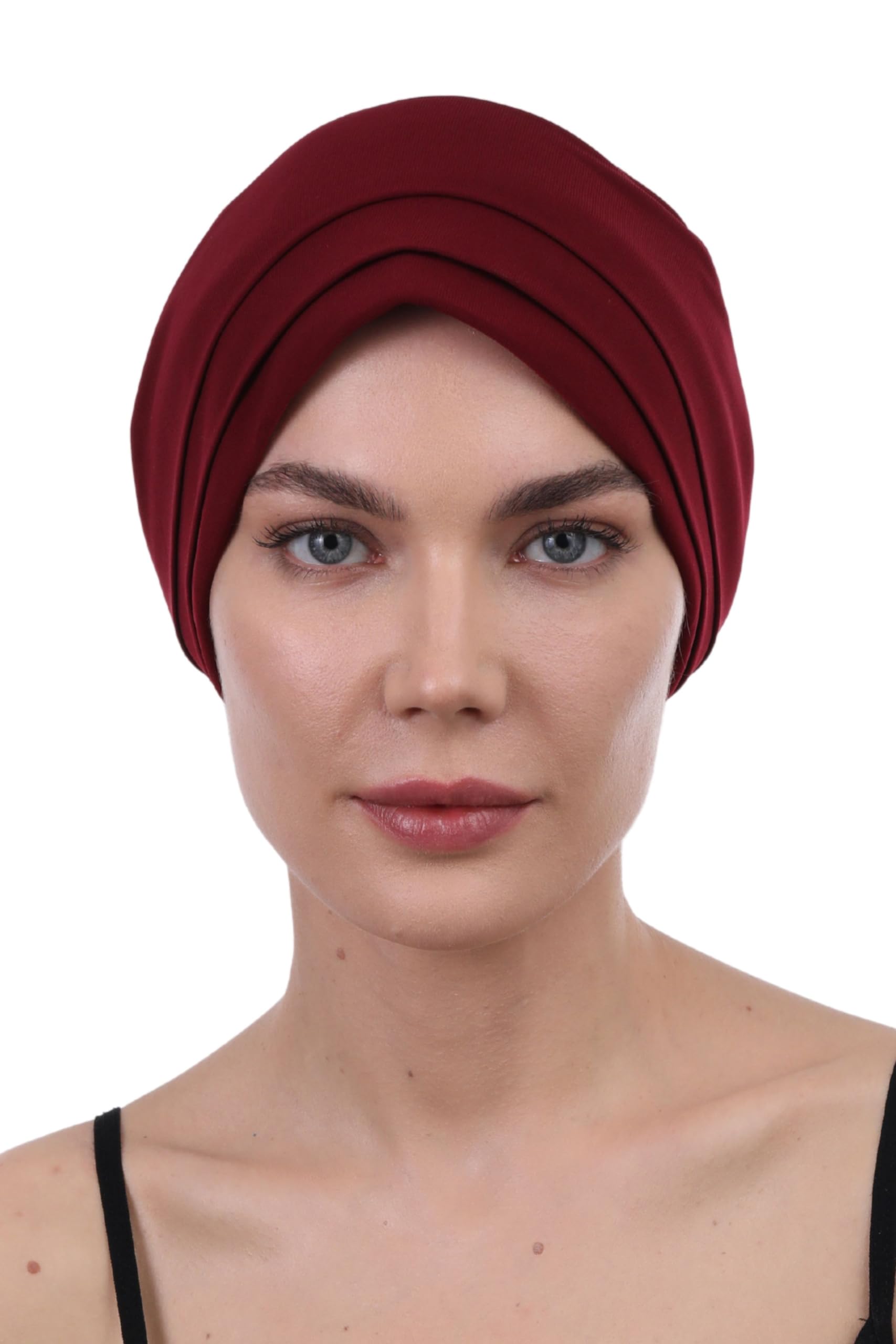 Deresina Headwear Women's Soft Burgundy Deresina Chemo Headwear, Chic Padded Hat With Flower (Soft Burgundy)