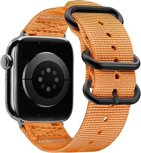 Miniatura 9 de Youther Correa de nailon compatible con Apple Watch Band de 1.654 in 1.732 in 1.772 in 1.811 in 1.929 in 1.496 in 1.575 in 1.614 in, correa Azul