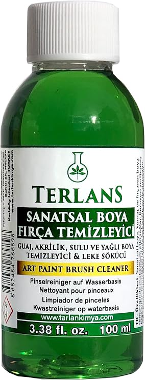 Terlans Yağlı Boya Seti Yardımcı Malzemeler 3x100ml Boya Fırça Temizleyici - Kokusuz Terebentin - Keten Yağı | Yağlı Boya Yardımcı Kiti – Boyayı inceltme, akışkanlığı artırma ve ekipman temizliği