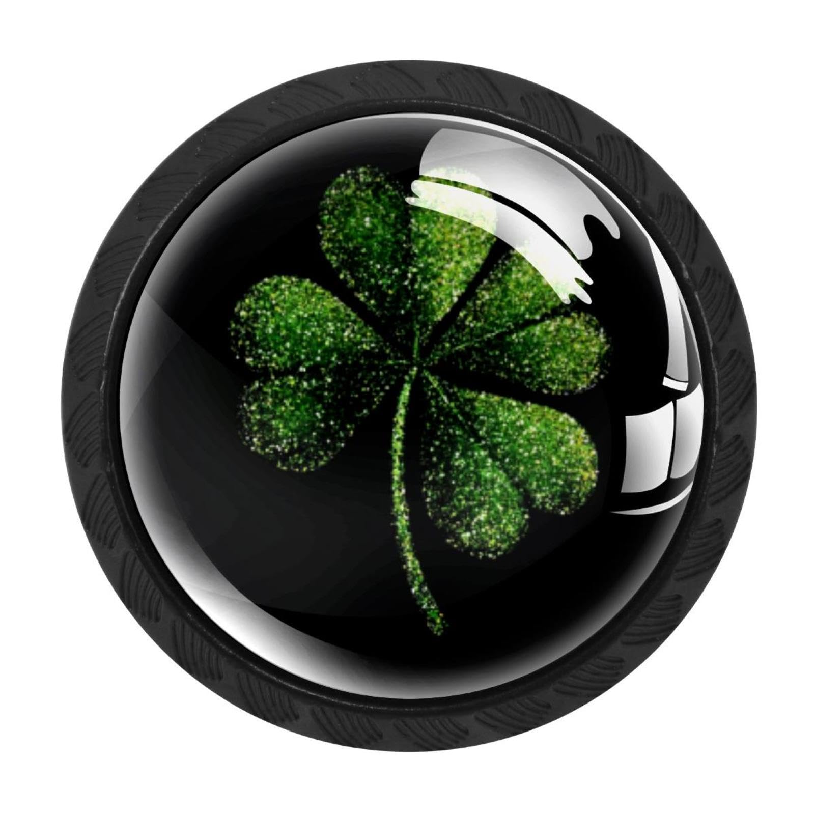 CHENZZZZ Happy Patrick's Day (2) Cabinet Knobs 4 Pieces Drawer Kitchen Cabinets Dresser Cupboard Wardrobe Unique Pulls Handles