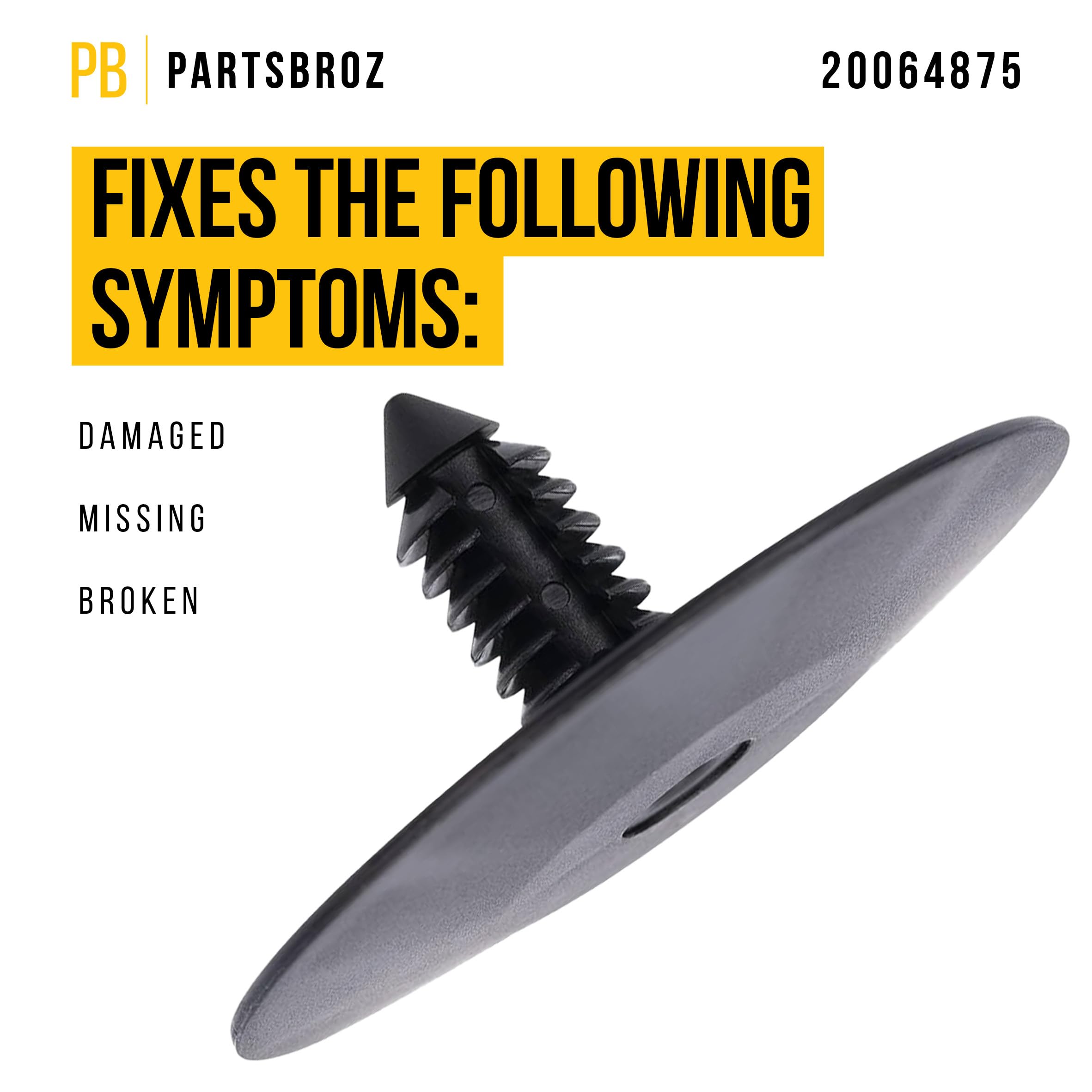 Amazon.com: PartsBroz 20064875 Hood Insulation Retainer Clips 