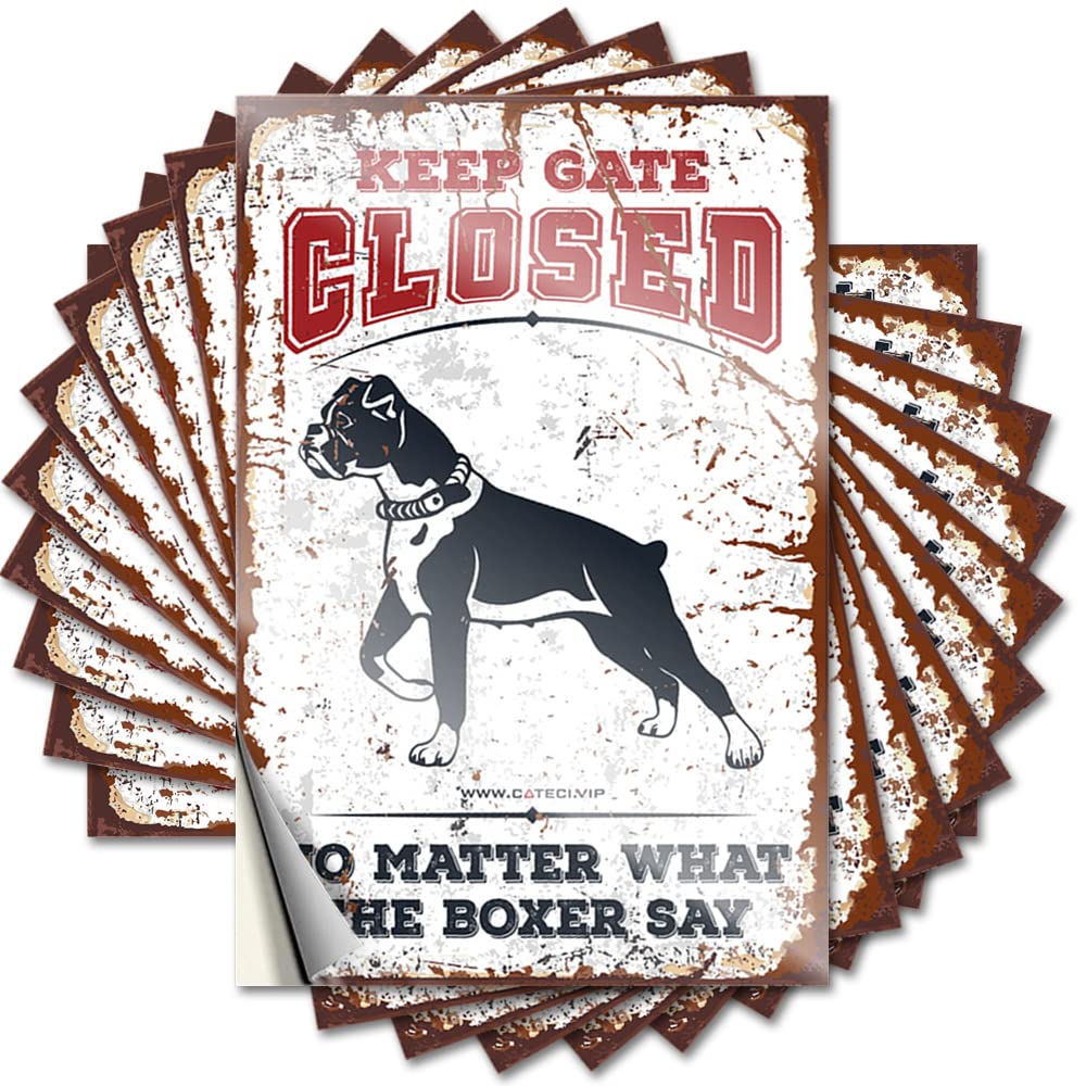 Keep Gate Closed No Matter What The Boxer Say Designer Fuzzy - Fall Bumper Self Adhesive Sticker(8X12CM)