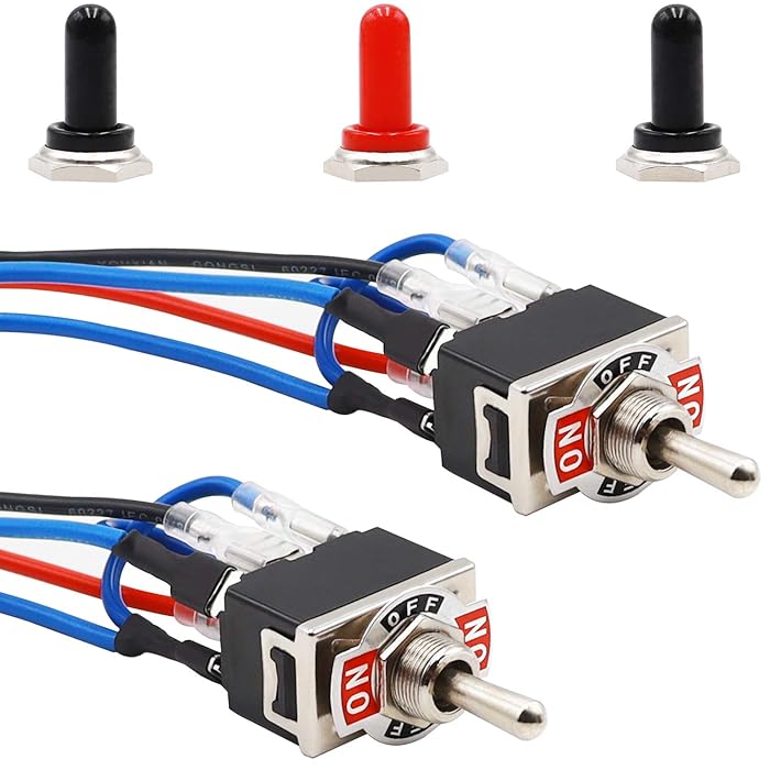 Buy mxuteuk 2 Pcs Toggle Switch 3 Position 6 Pin Momentary Reversing