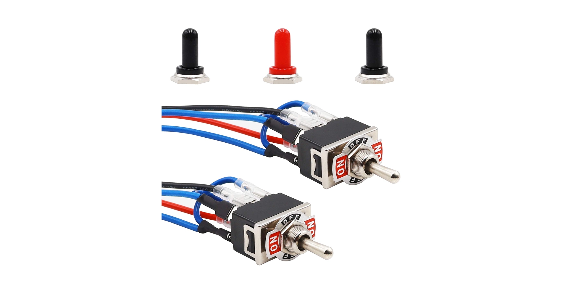 mxuteuk 2 Pcs Latching Toggle Switch 3 Position 6 Pin