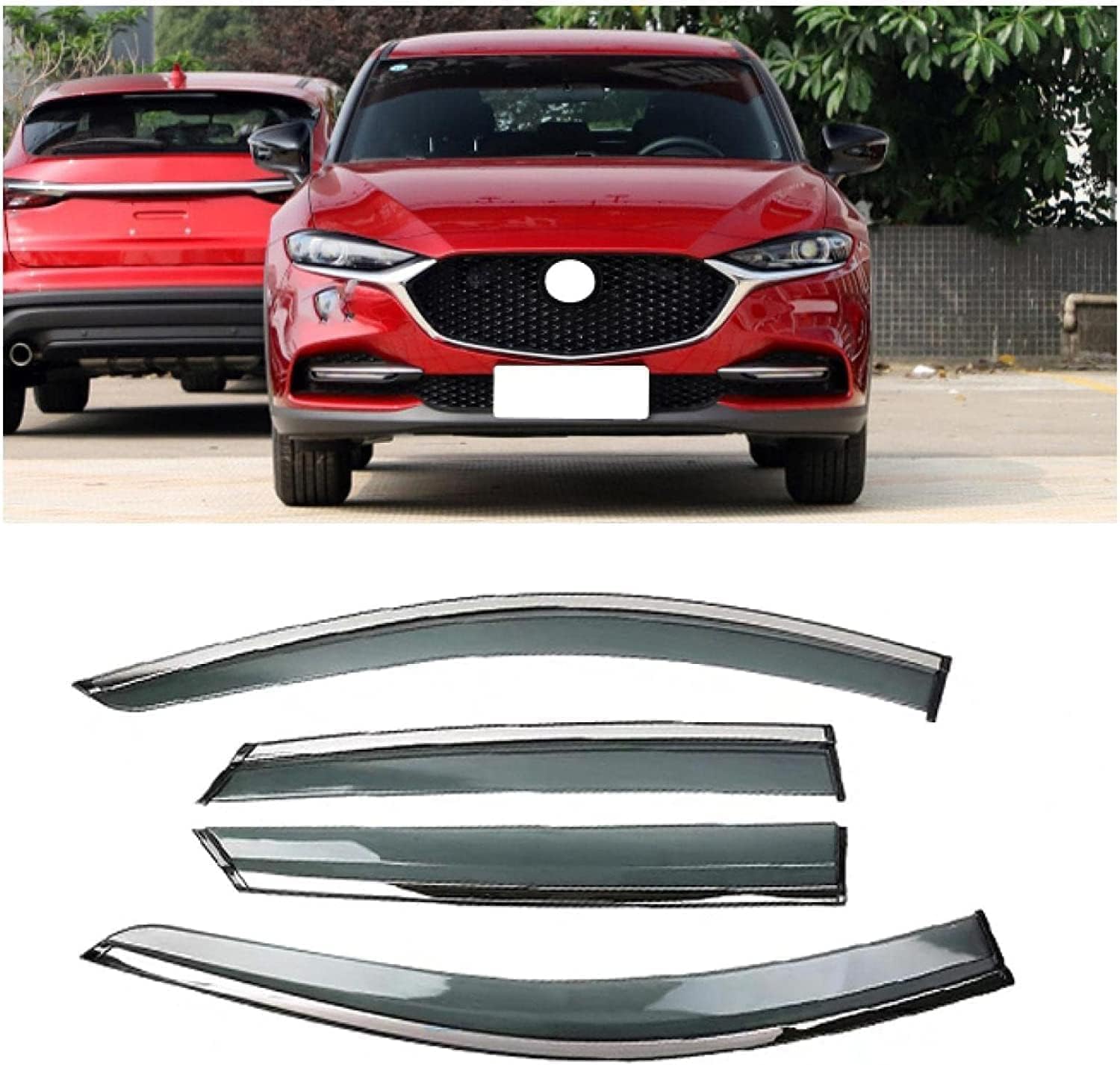 PANXUC Car Wind Deflectors for Mazda cx-4 2020, Side Window Wind Rain Deflector Window Visor Sun Rain Guard Smoke Guards