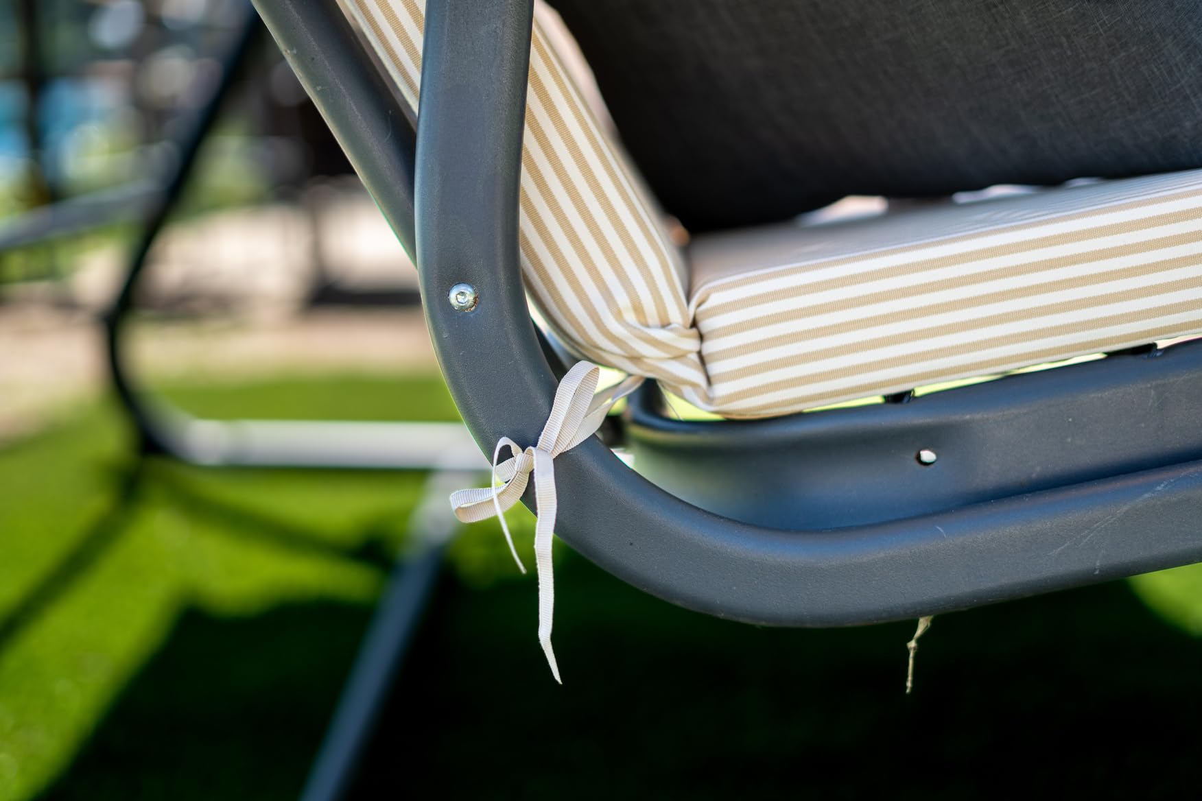 TECNOCUCI Cuscino Sfoderabile per Dondolo 3 Posti - 100% Made in Italy - Ideale per Esterni (Giardini e Cortili)
