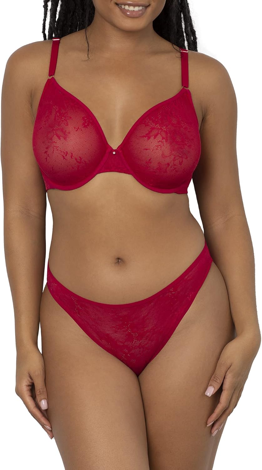 Smart & Sexy womens Sheer Mesh Demi Underwire Bra - Image 4