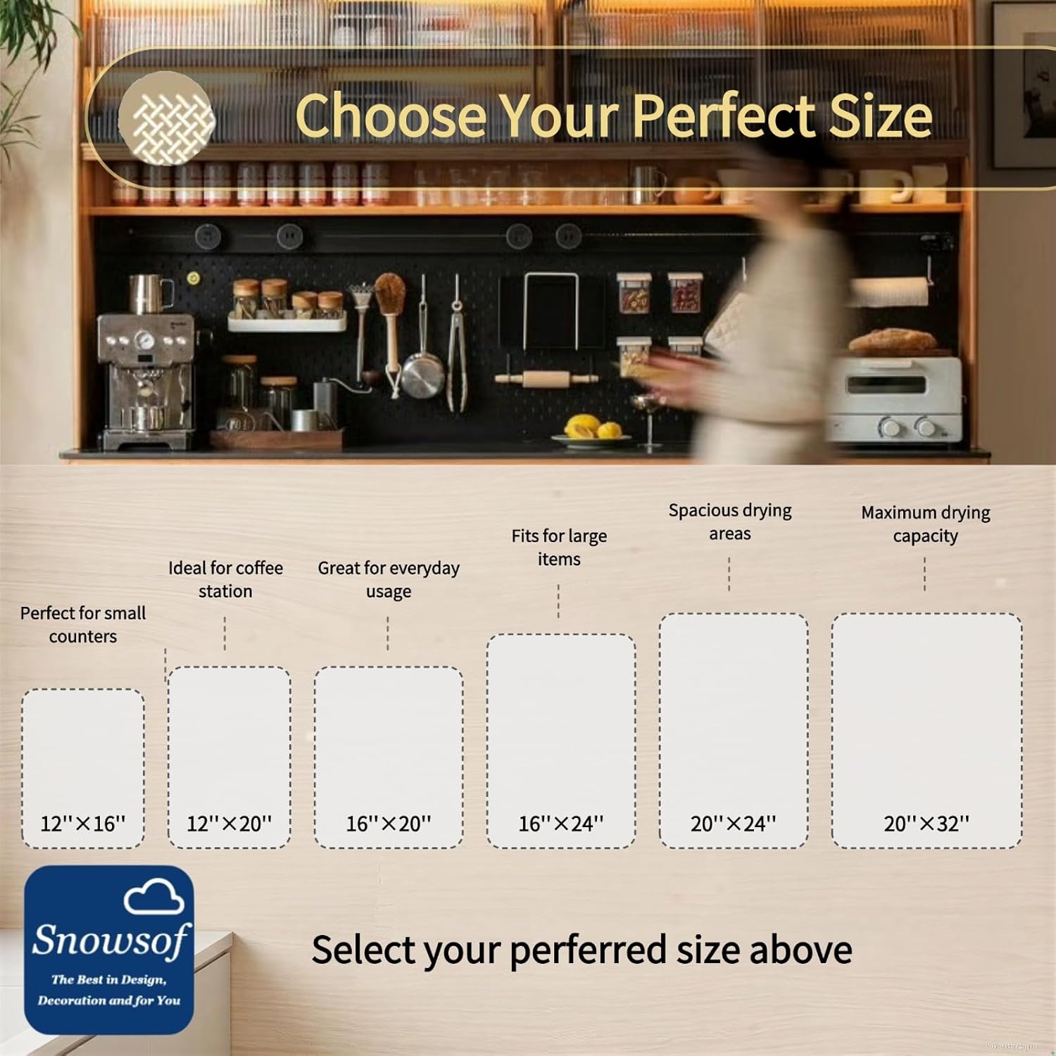 Dish Drying Mat - Absorbent Countertop Mat for Coffee Maker, Dish Rack (20''32'')