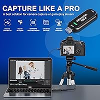 Vista 2 de Cam Link 4K, tarjeta de captura HDMI USB 3.0, tarjeta de captura de cámara externa para DSLR, videocámara, cámara de acción como cámara web