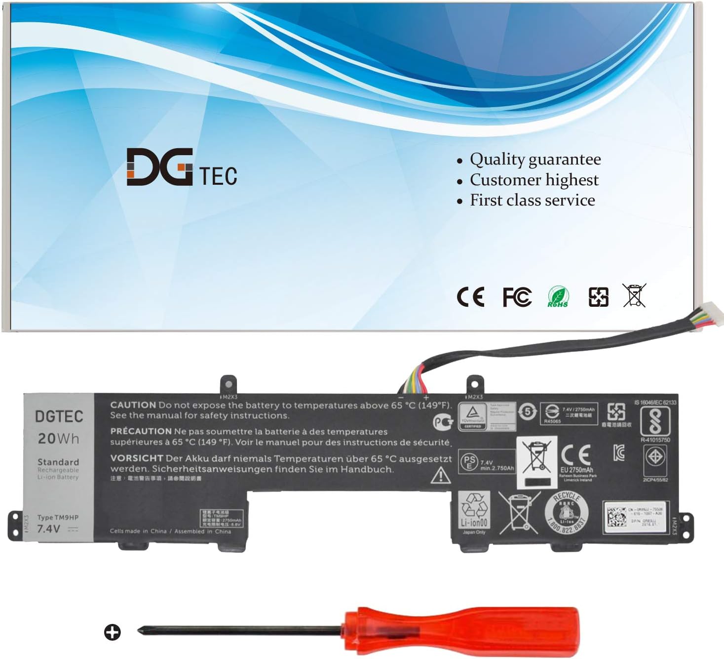 Amazon Com Dgtec Tm9hp Laptop Battery Replacement For Dell Latitude 13 7350 2 In 1 Series Frvyx 0frvyx 8k1vj 08k1vj J84w0 0j84w0 Rjj 0rjj 7 4v wh Electronics