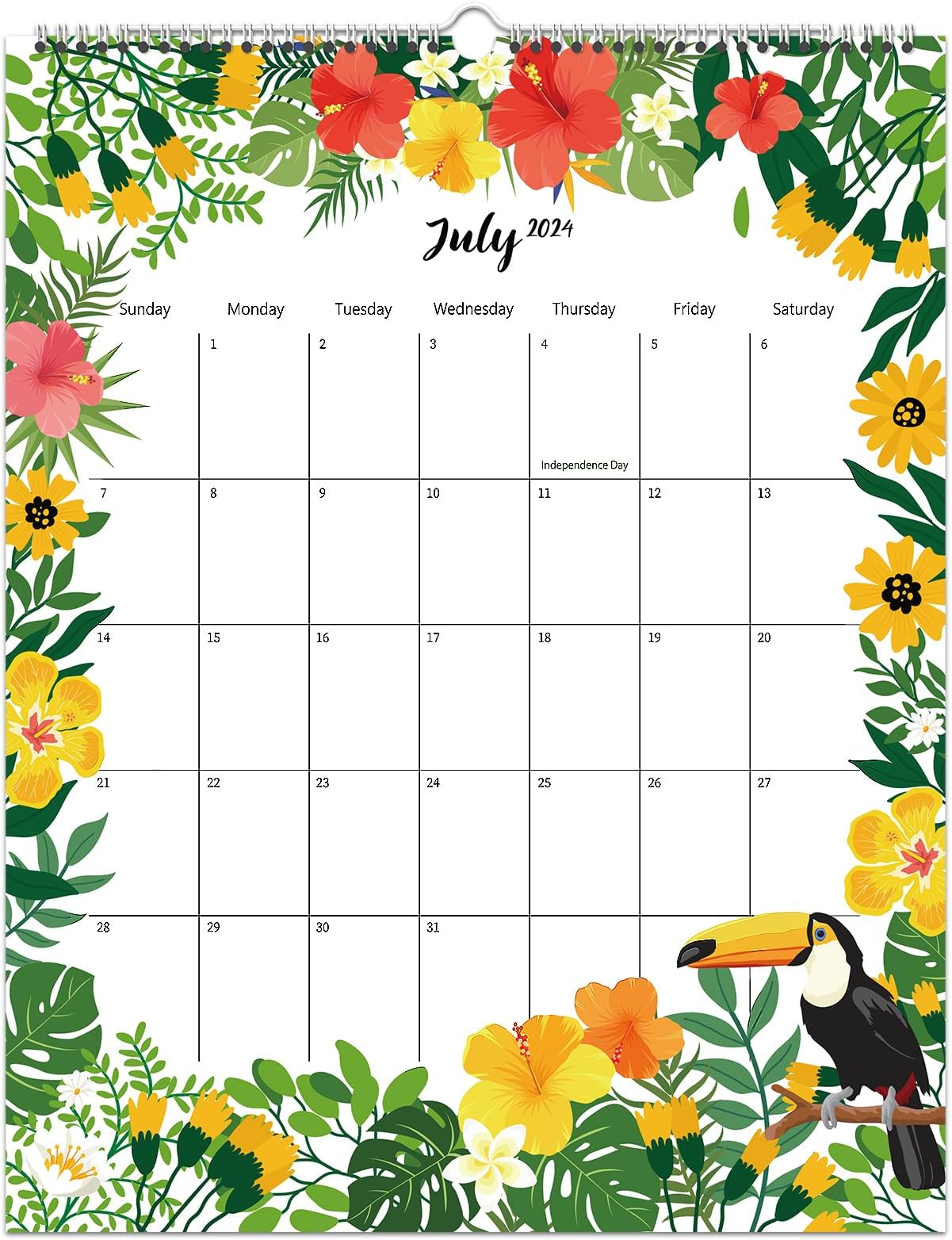 GuassLee 2024-2025 Wall Calendar - 18 Monthly Calendar Planner from Jan. 2024 to Jun. 2025, 11” x 14” Wall Calendar 2024 with Twin-Wire Binding and Ruled Blocks for School Home Office