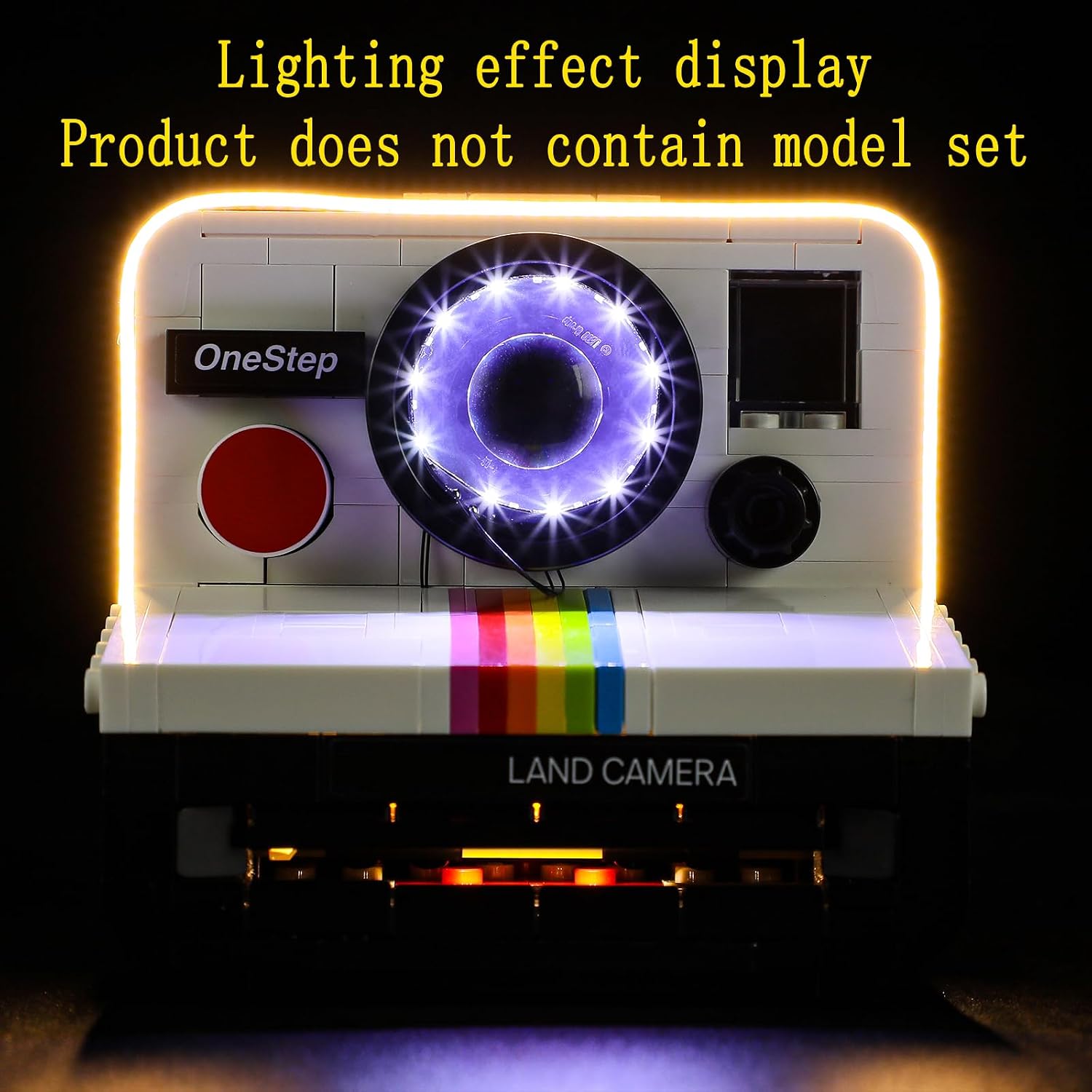 GEAMENT LED Light Kit Compatible with LEGO Polaroid OneStep SX-70 Camera - Lighting Set for Ideas 21345 (Model Set Not Included)