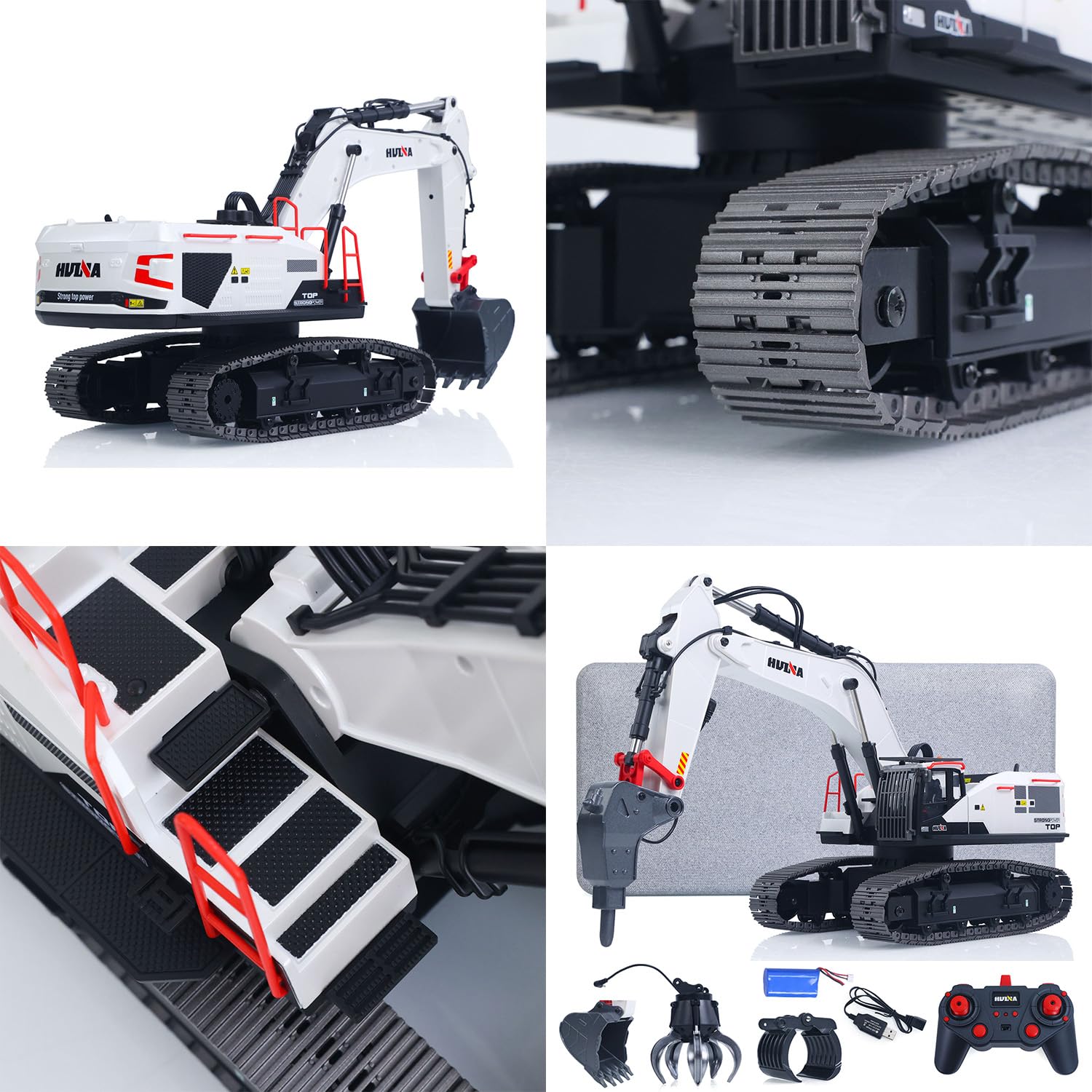 Amazon.com: wheelfun US in Stock, 1/14 HUINA RC Metal Excavator