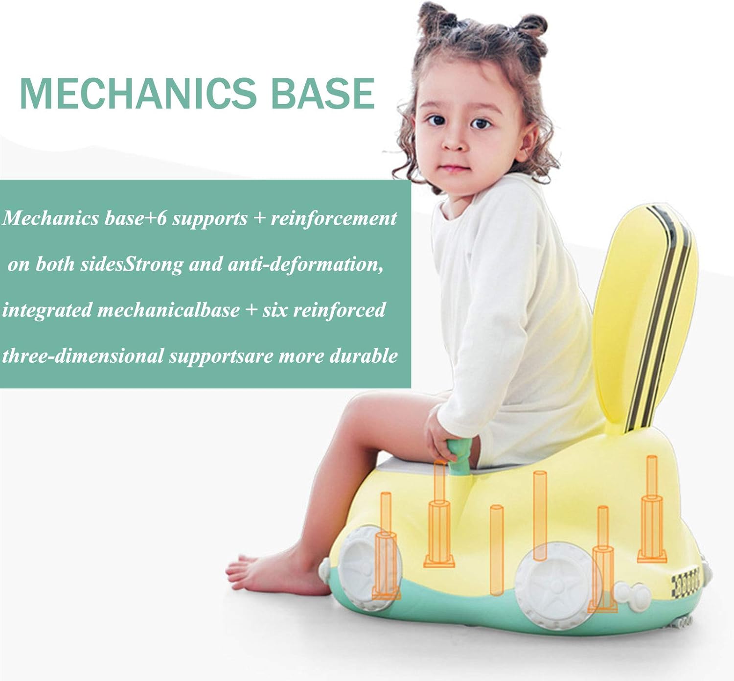 Car Three Color Toilet Large Children's Toilet Baby Potty Multifunctional Children's Toilet Training Toilet Green (Yellow)