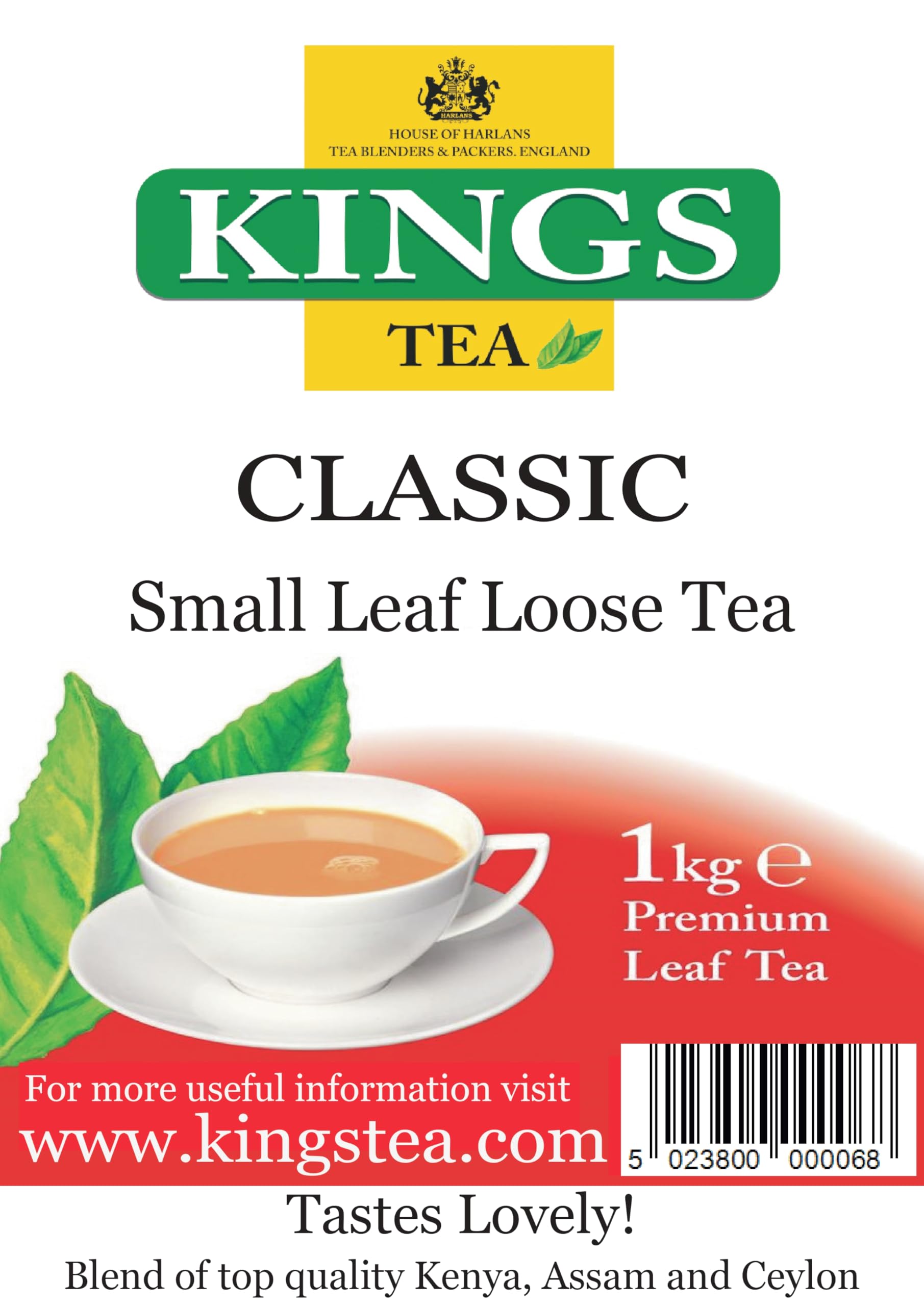 KINGS TEA, CLASSIC, LOOSE TEA, SMALL LEAVES, 1KG