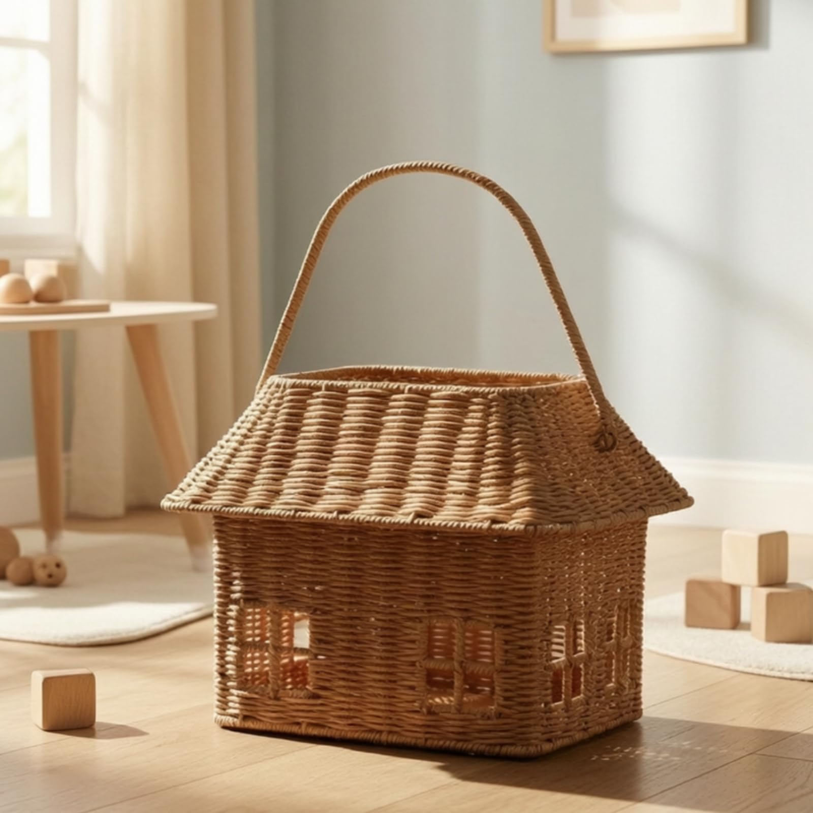 perfk Cesta con Forma Casa Ligera