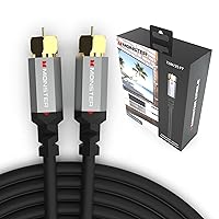 Vista 10 de Monster Essentials - Cable coaxial RG-6 con conector de cable coaxial F-Pin chapado en oro, cable de Internet de alta velocidad con cubierta