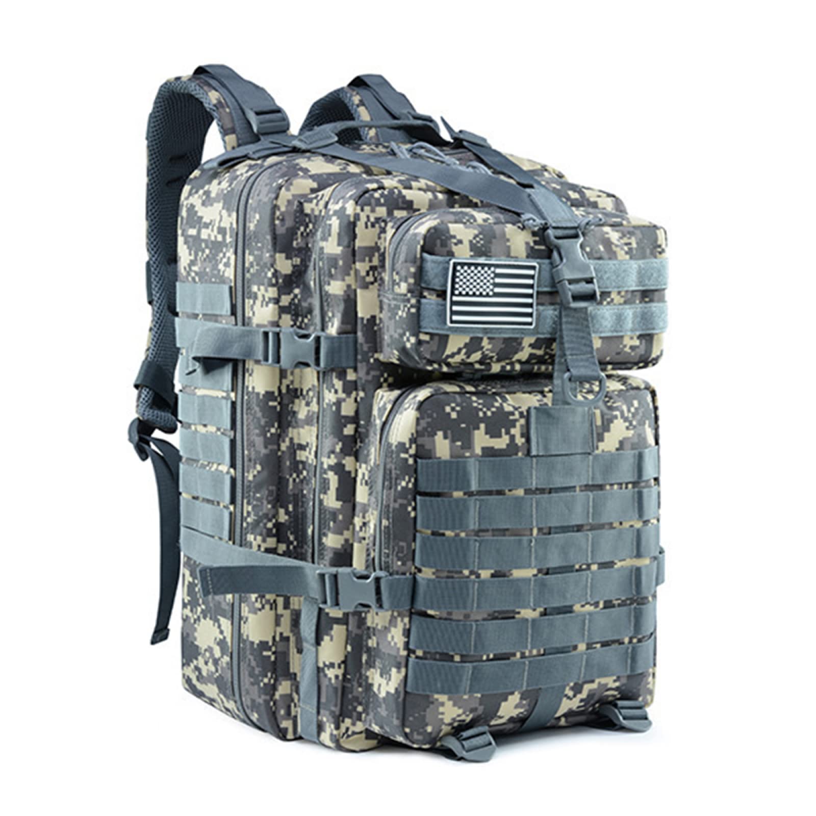 REEBOW GEAR Zaino tattico da 45 Litri Zaino d'assalto Militare Zaino Molle Zaini Grandi per Escursionismo Campeggio Viaggiare,ACU