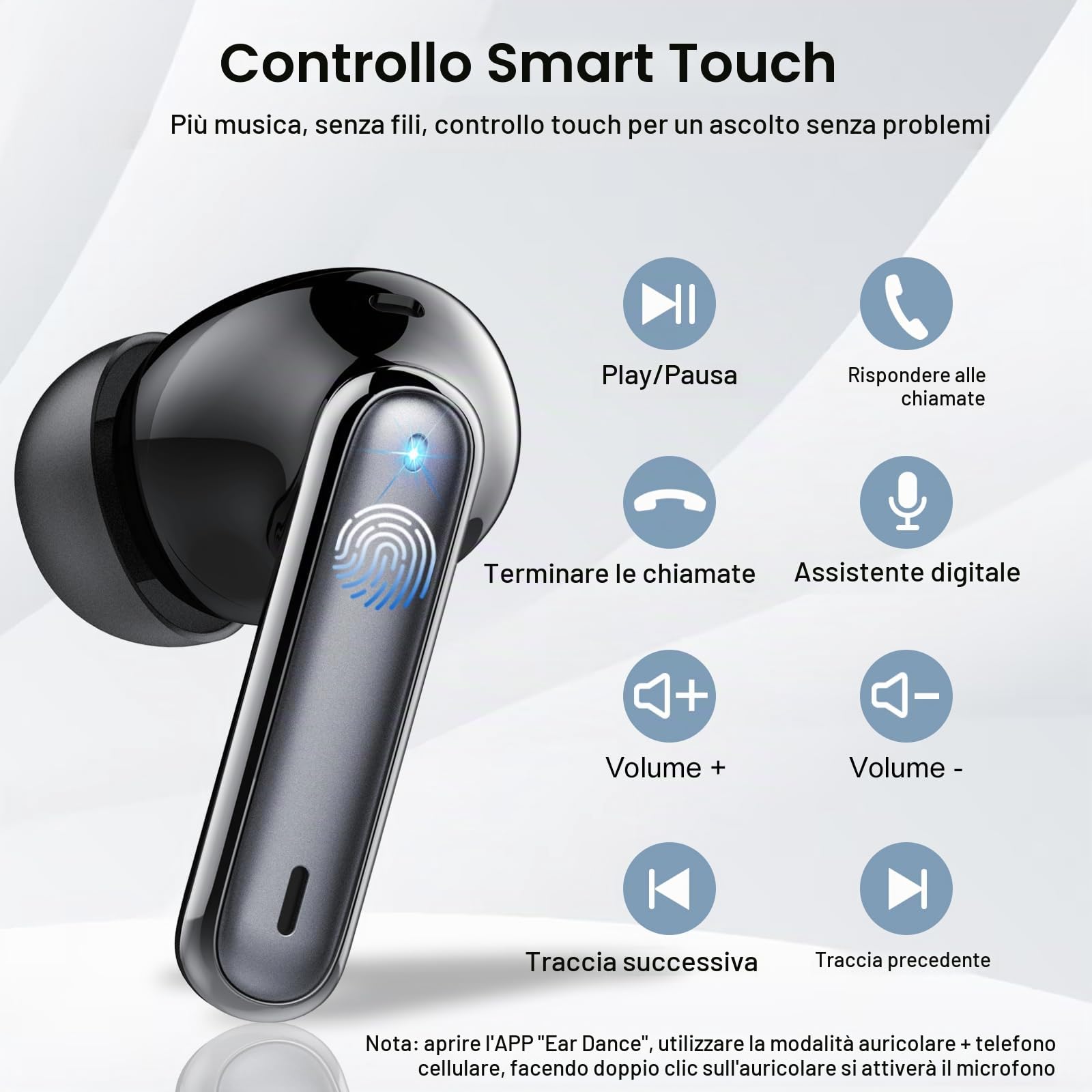 Csasan J90 Pro, Auricolari Traduttori Bluetooth 5.3, Nero