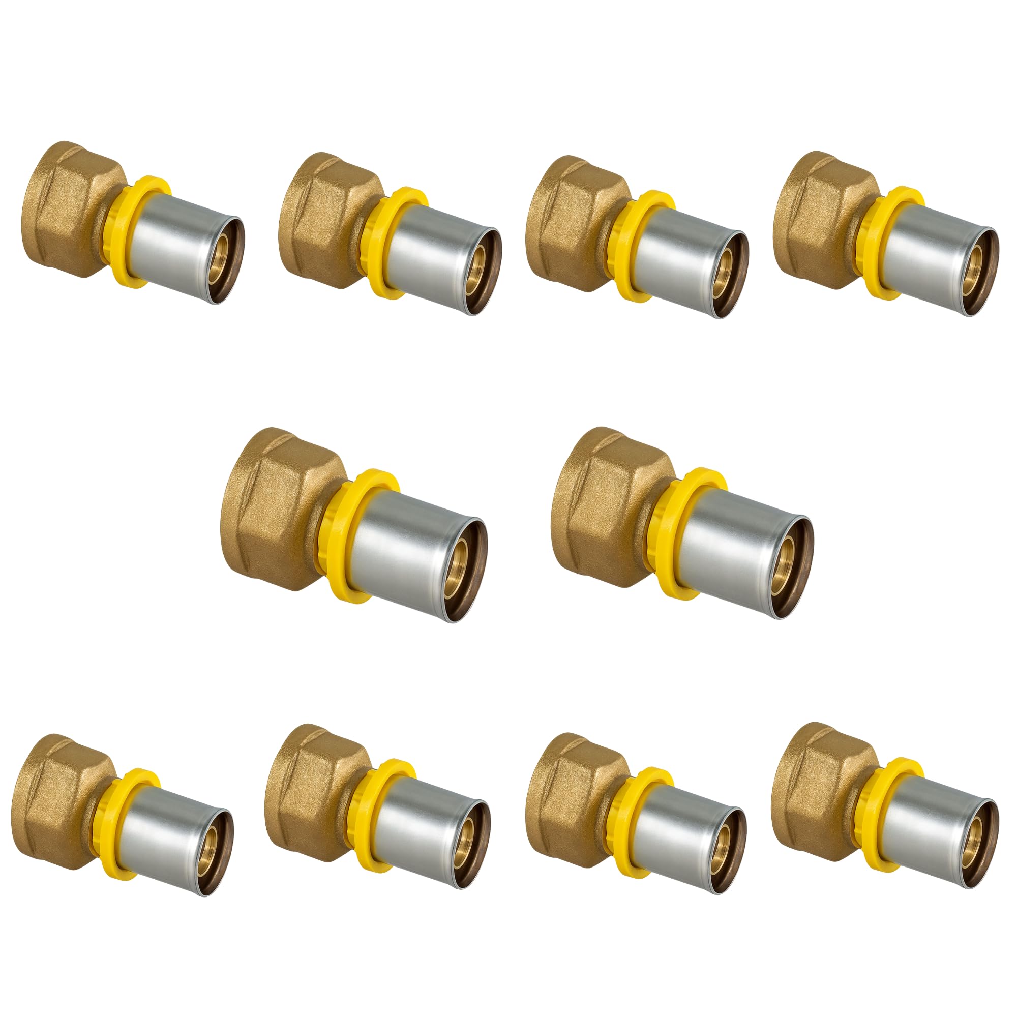 Raccordo Dritto Manicotto Femmina 3/4"x20mm 10PZ Per Tubo Multistrato Acqua/Gas A Pressare Made In Italy Qualità certificata | Raccordo per Idraulica, Riscaldamento, Caldaie e Impianti a Gas