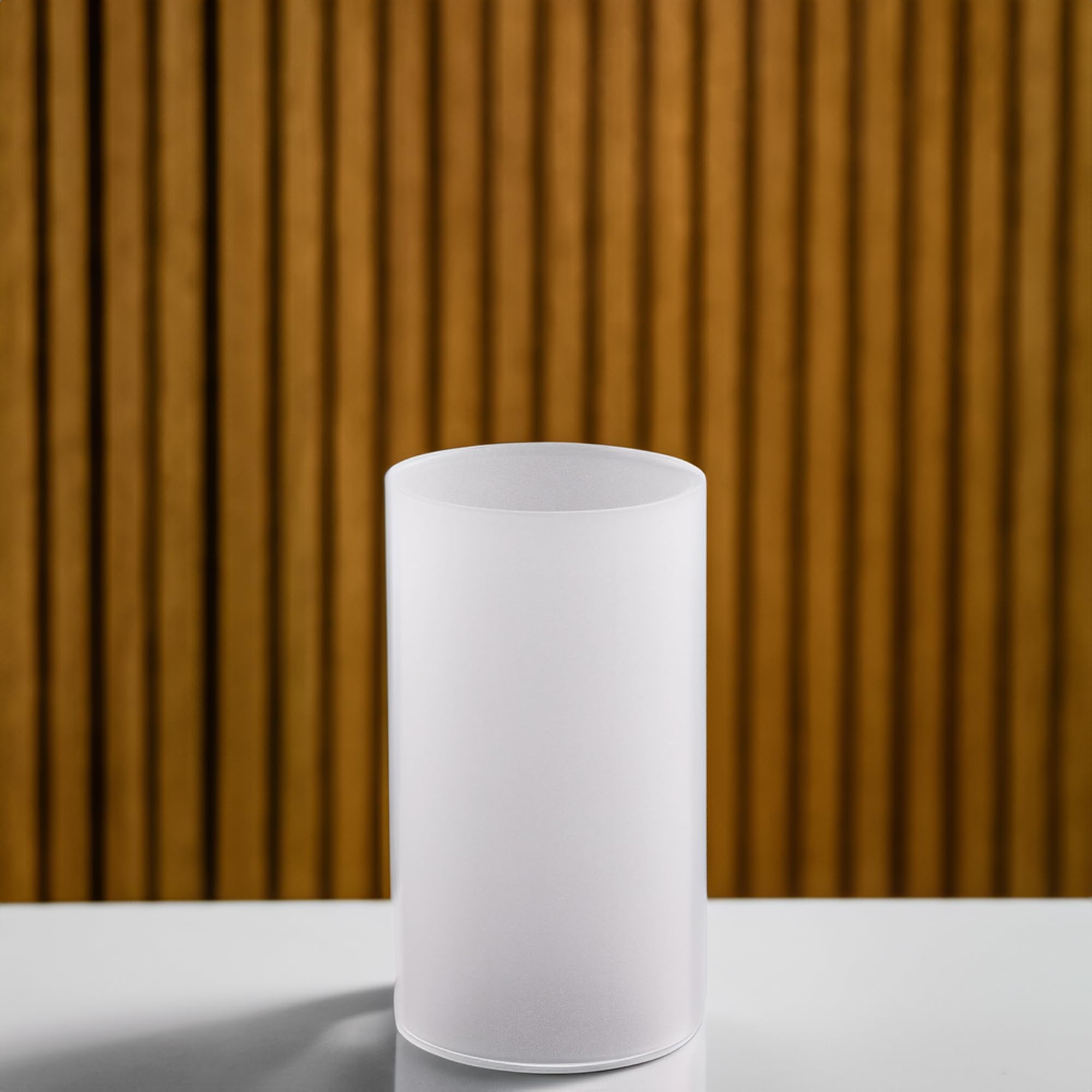 WGVI Hurricane Candle Holder Sleeve, W: 3", Ht: 6", Frosted Glass Cylinder Open Both Ends, Chimney Tube Shade, 2 Pieces