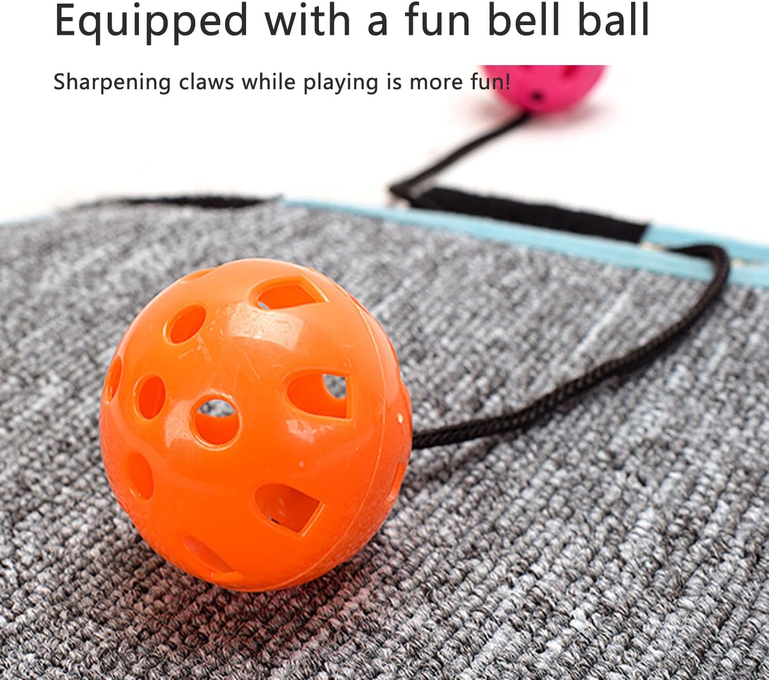 review Table Leg Cat Scratcher Scratching Mat Wrap Pad Post with Hanging Ball Toy Protector for Cats Tree Tower Furniture Sofa Chair Legs Kitty Fun Interaction