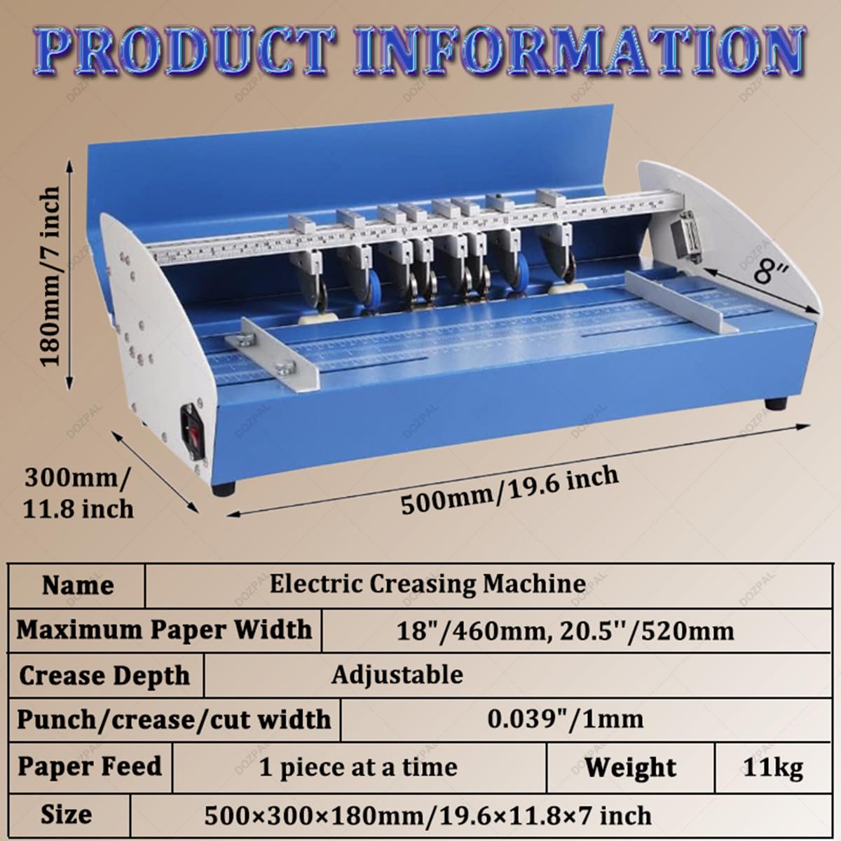 Elektryczna golarka 3 w 1 do profesjonalnej punktacji papieru, 460 mm/520 mm, całkowicie metalowa konstrukcja do plików, zdjęć, kart