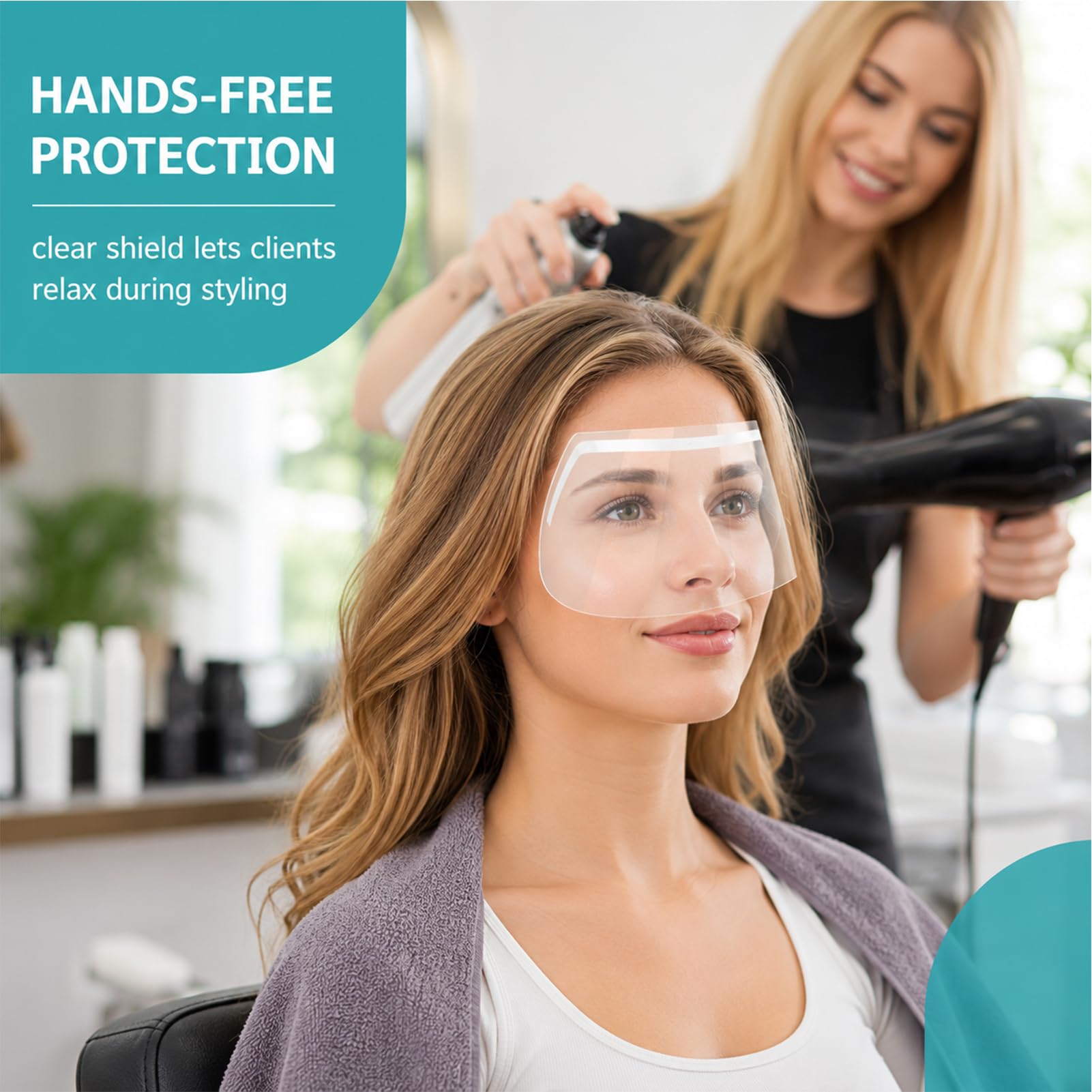 50 Stück Augenschutz Haare Waschen,Transparent Augenschutz Nach Augen Op,Gesichtsschutz,M-Typ Gesichtsschutz Visier,Friseursalon-Zubehör Für Wimpernverlängerung,Augenoperationen Nach Der Pflege