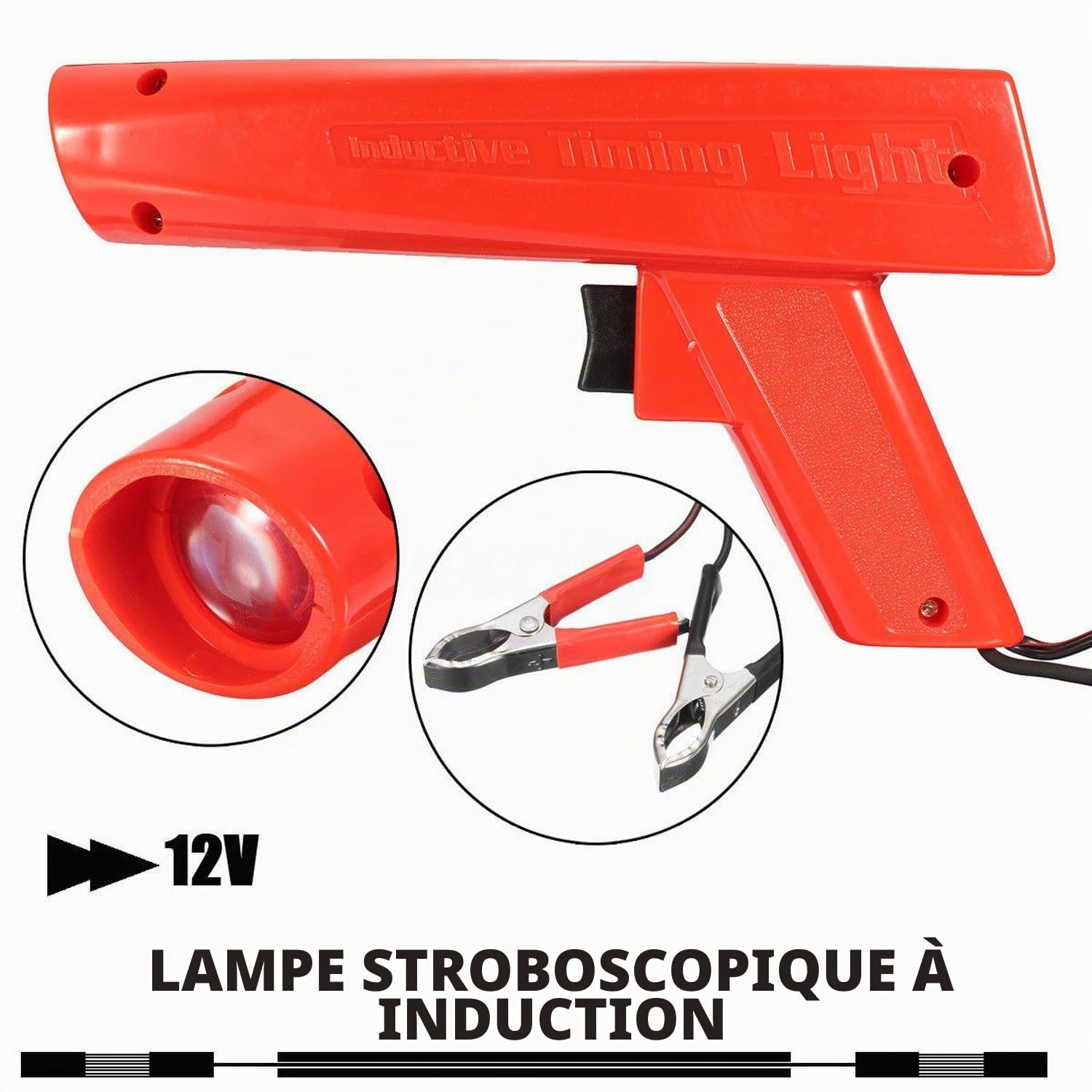 Pistolet Stroboscopique 12V Lampe Xénon Calage Allumage Moteur Essence Voiture Moto TSX TOOL