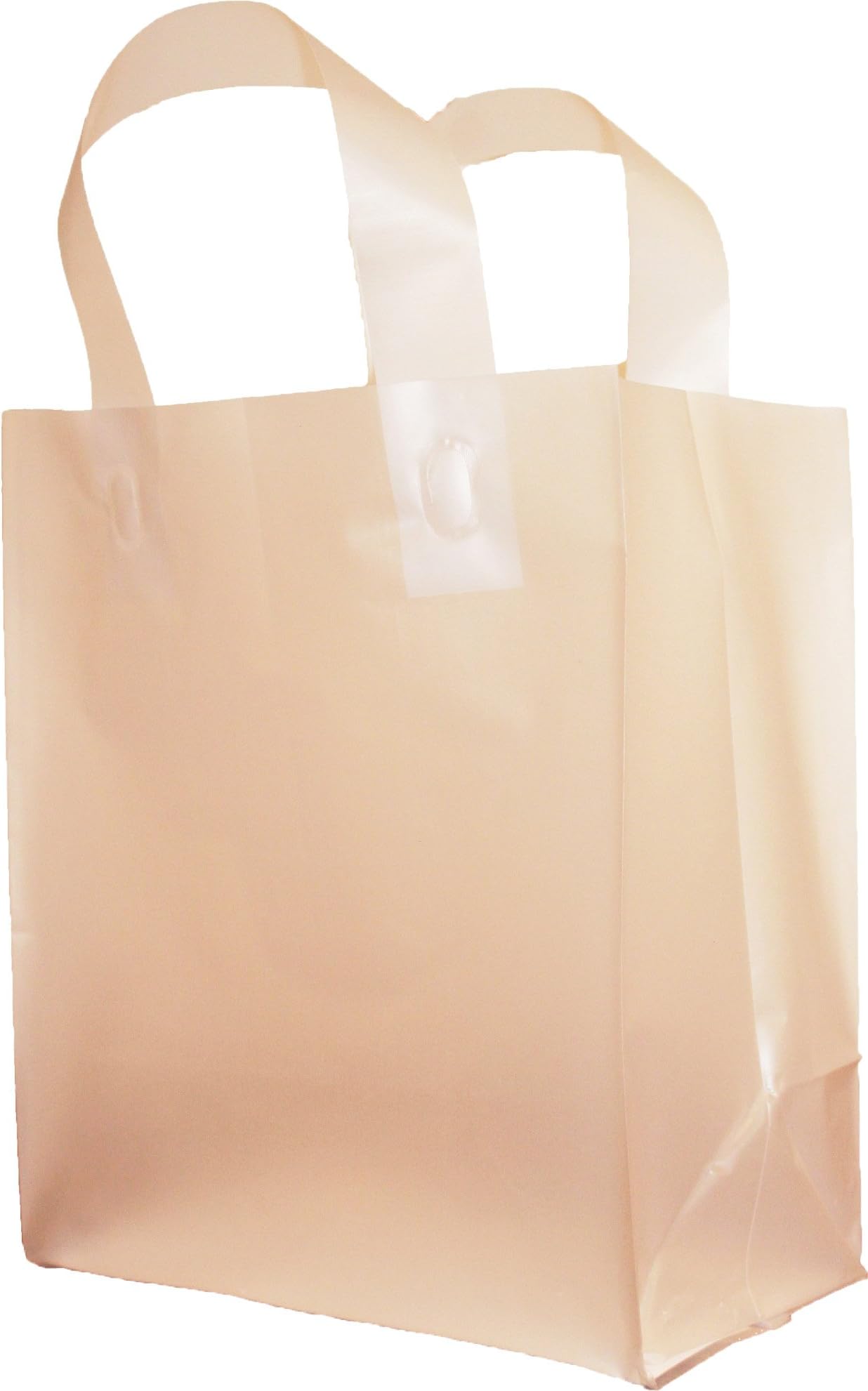 100 Natural Frost Shopping Bags, 8"x5"x10" Tall