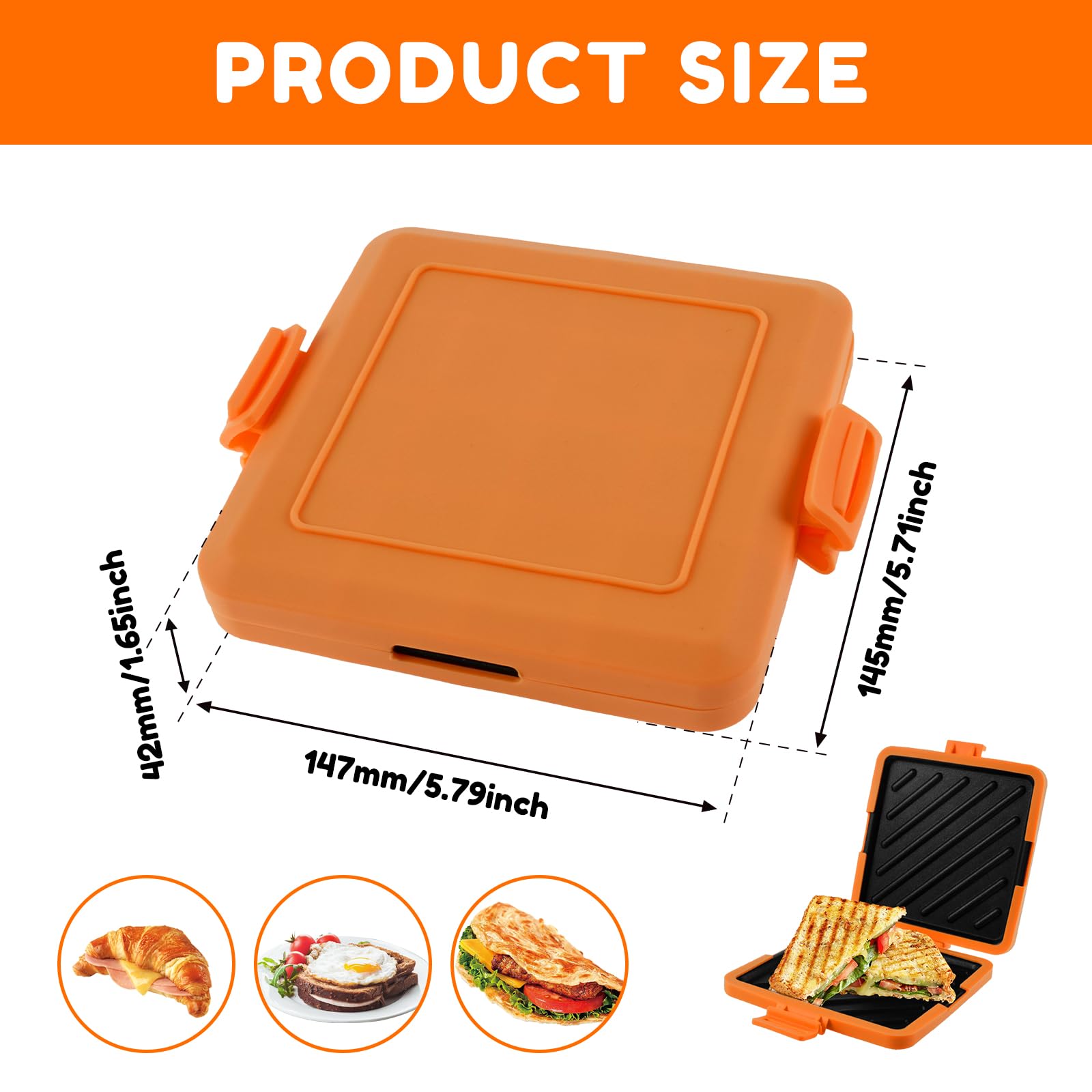 Microwave Toastie Maker And Sandwich Maker, Silicone Microwaveable Cookware, Heatwave Technology, Dishwasher Safe - Image 2
