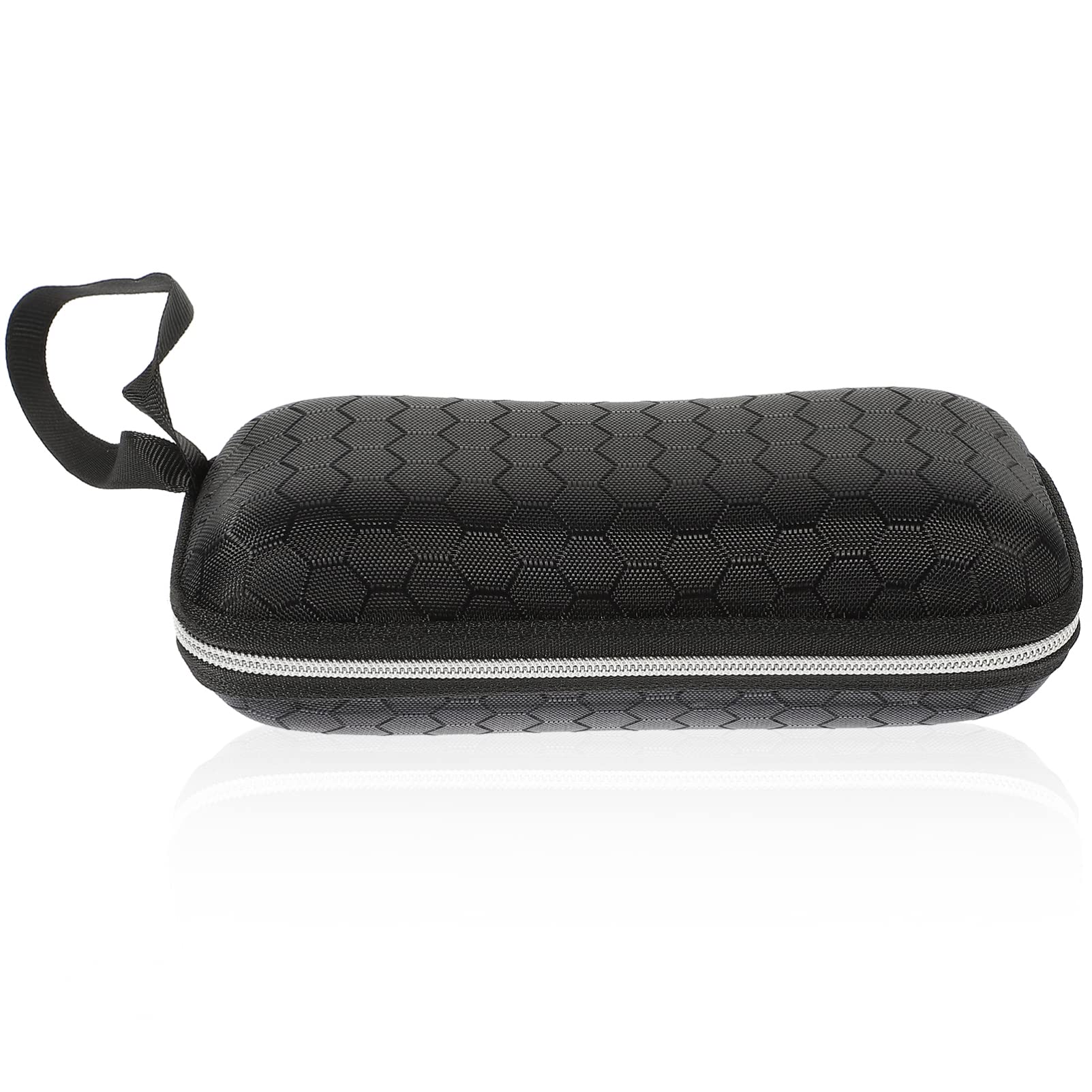 Milisten Eyeglasses Case Honeycomb Pattern Glasses Case Sunglasses Eva Zip Box Glasse Protector with Zipper (Black)