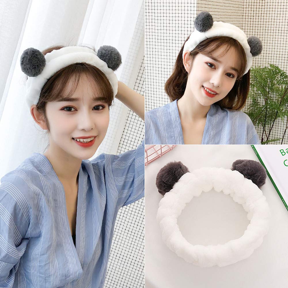 Amazon.co.jp: ヘアバンド 洗顔 かわいい 動物 パンダ型 柔らかい 吸水